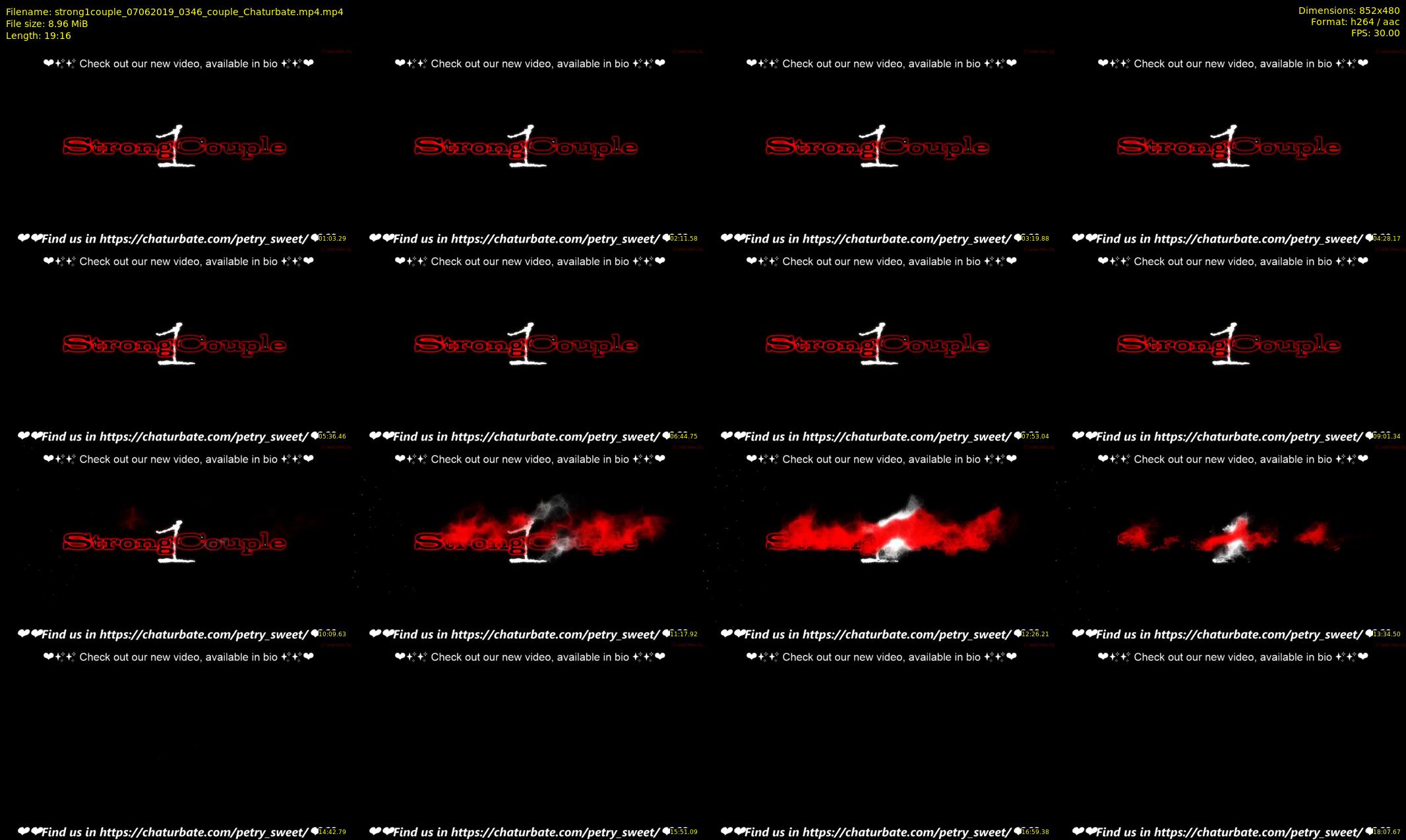 strong1couple — 20 minute Chaturbate couple cam show recording, 480p, Jun 7, 2019