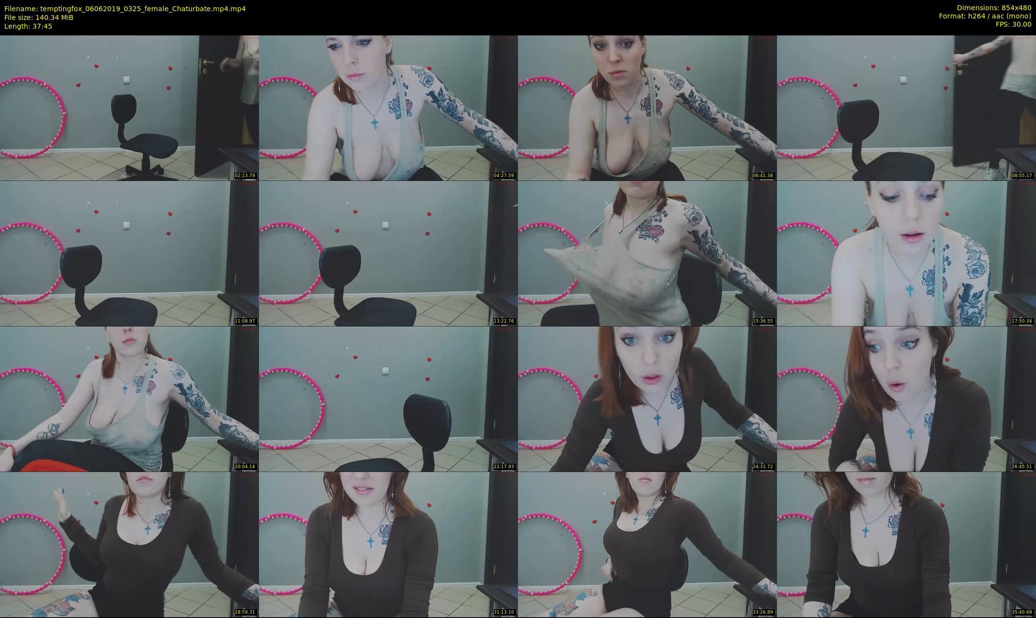 temptingfox — 38 minute Chaturbate female cam show recording, 480p, Jun 6, 2019