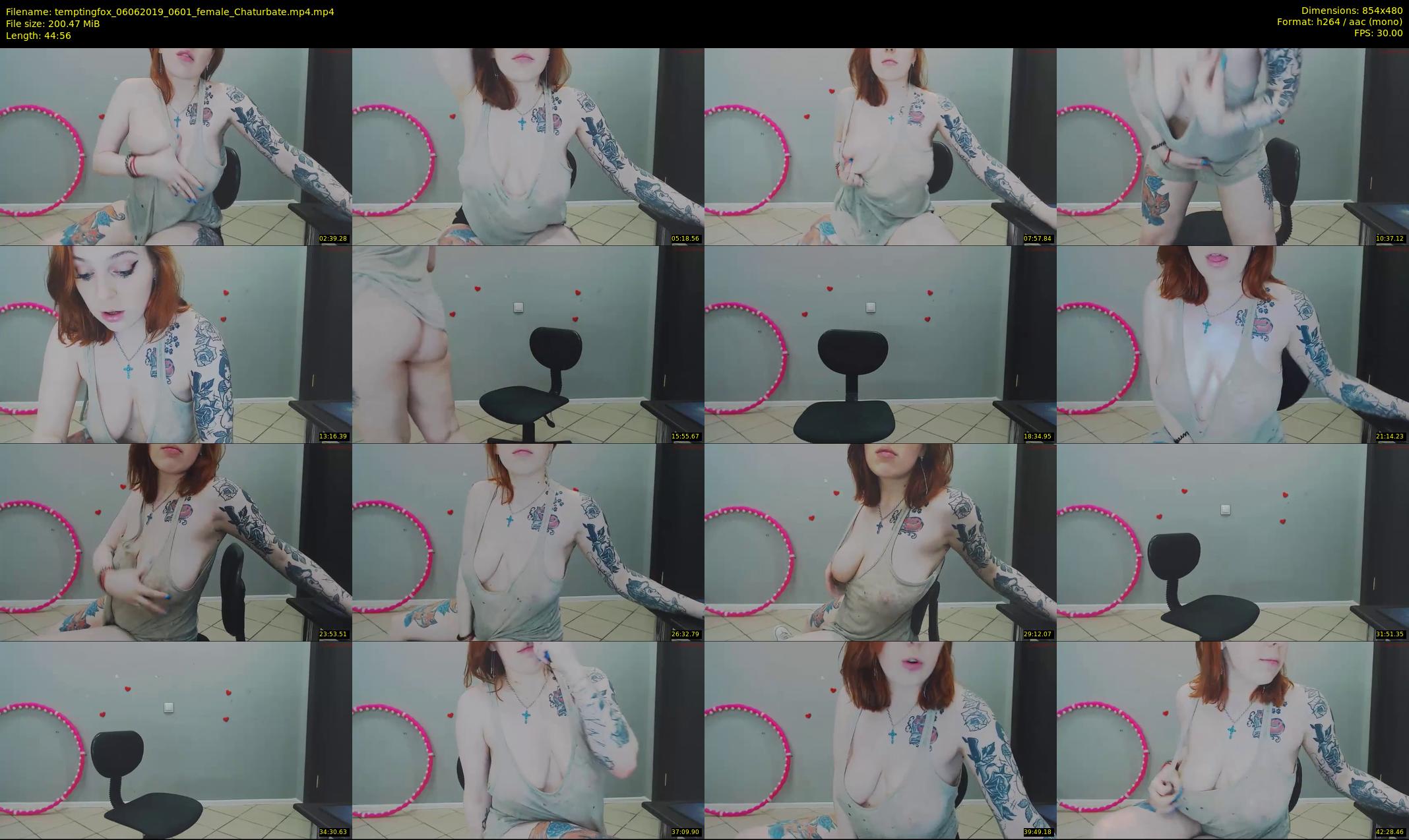 temptingfox — 45 minute Chaturbate female cam show recording, 480p, Jun 6, 2019