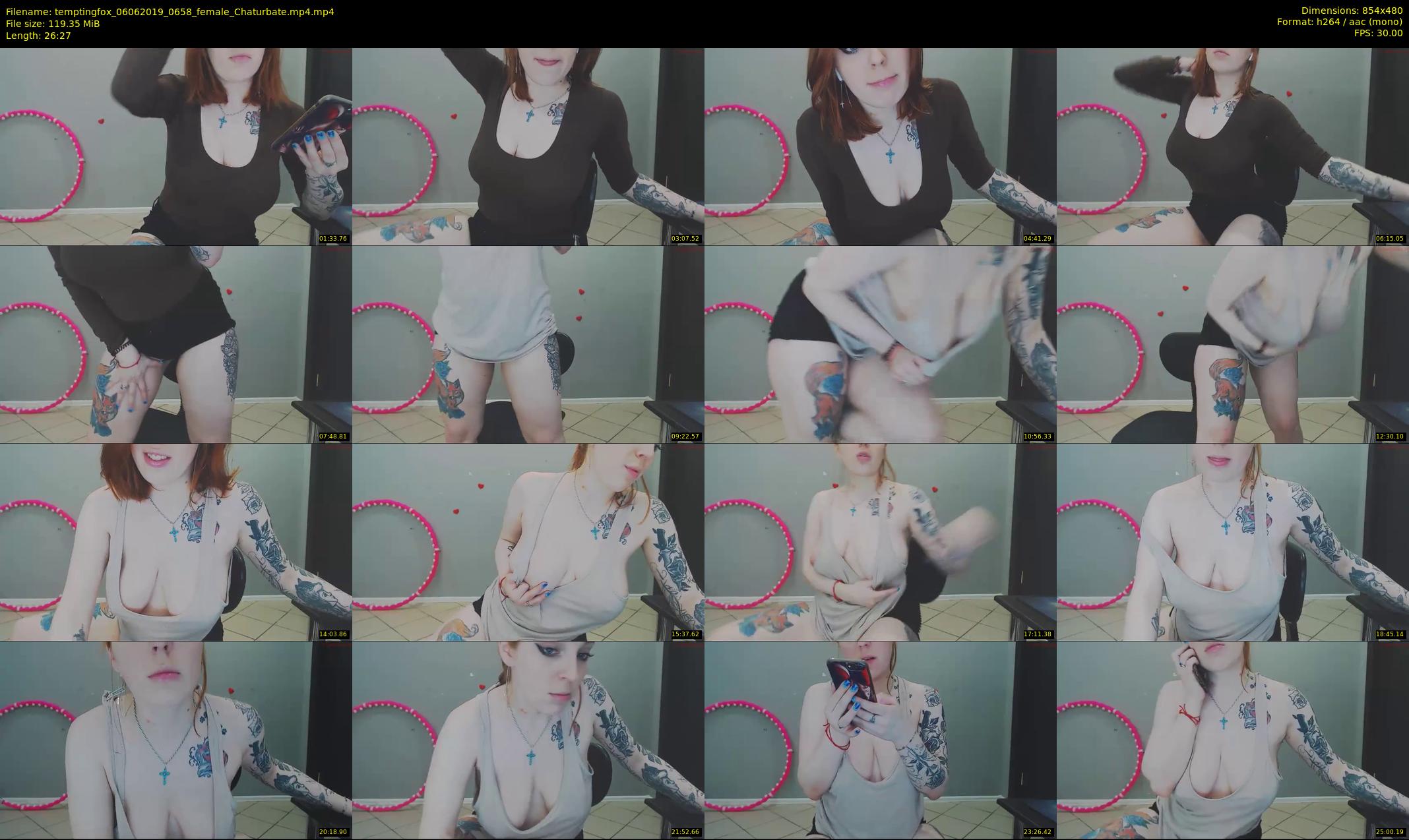 temptingfox — 27 minute Chaturbate female cam show recording, 480p, Jun 6, 2019