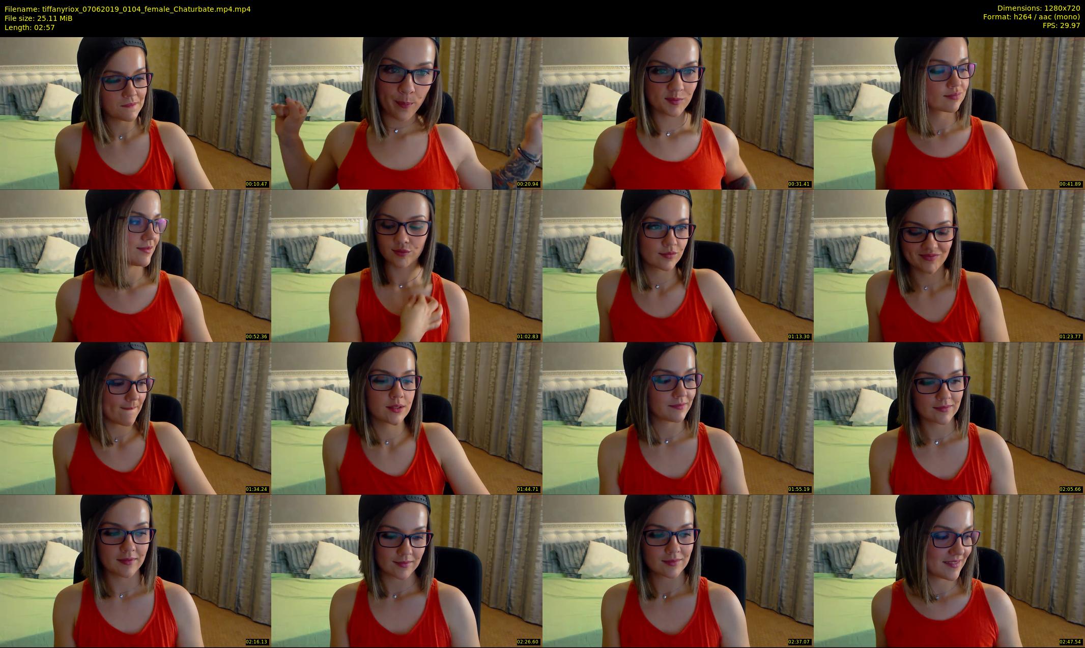 tiffanyriox — 3 minute Chaturbate female cam show recording, 720p, Jun 7, 2019