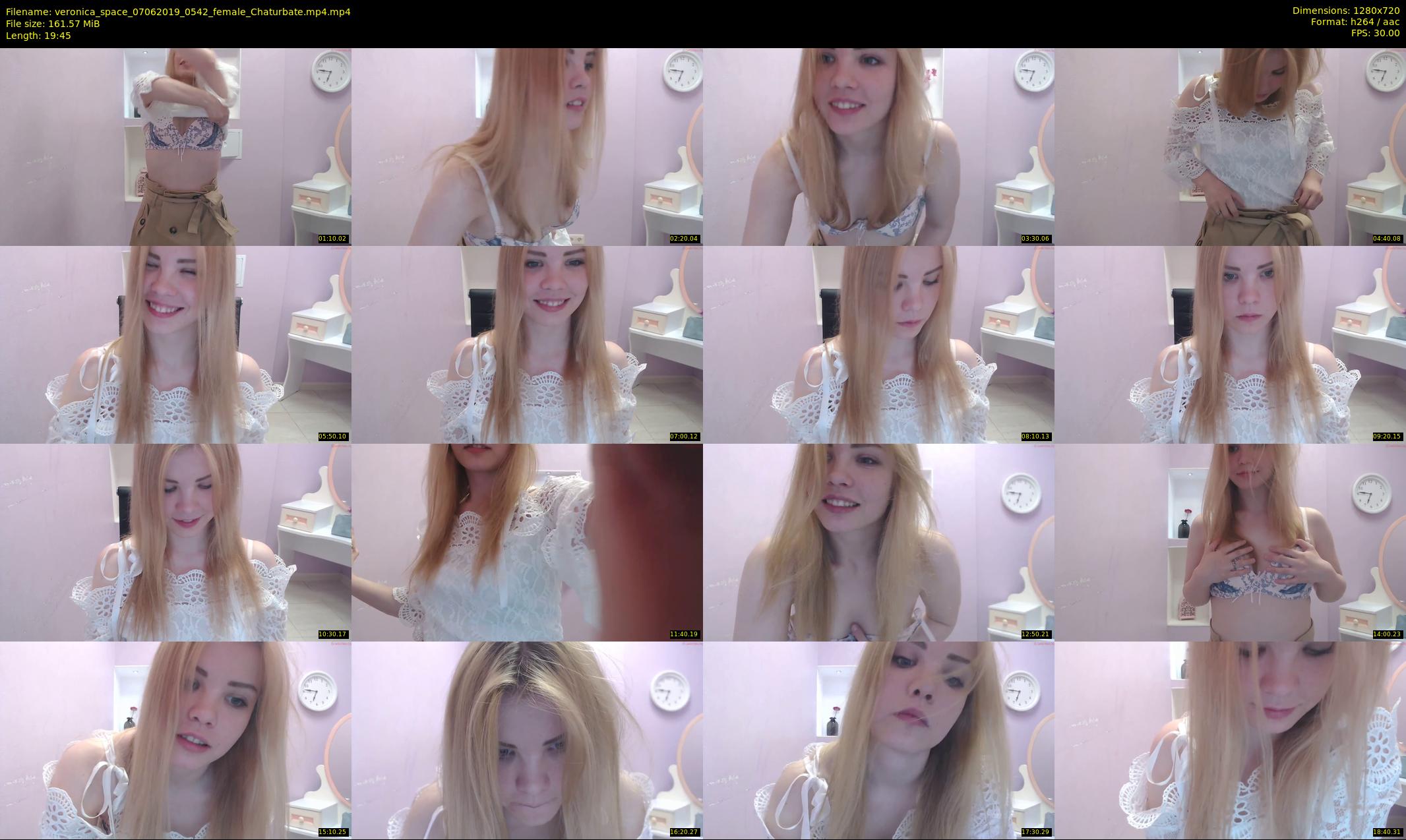 veronica_space — 20 minute Chaturbate female cam show recording, 720p, Jun 7, 2019