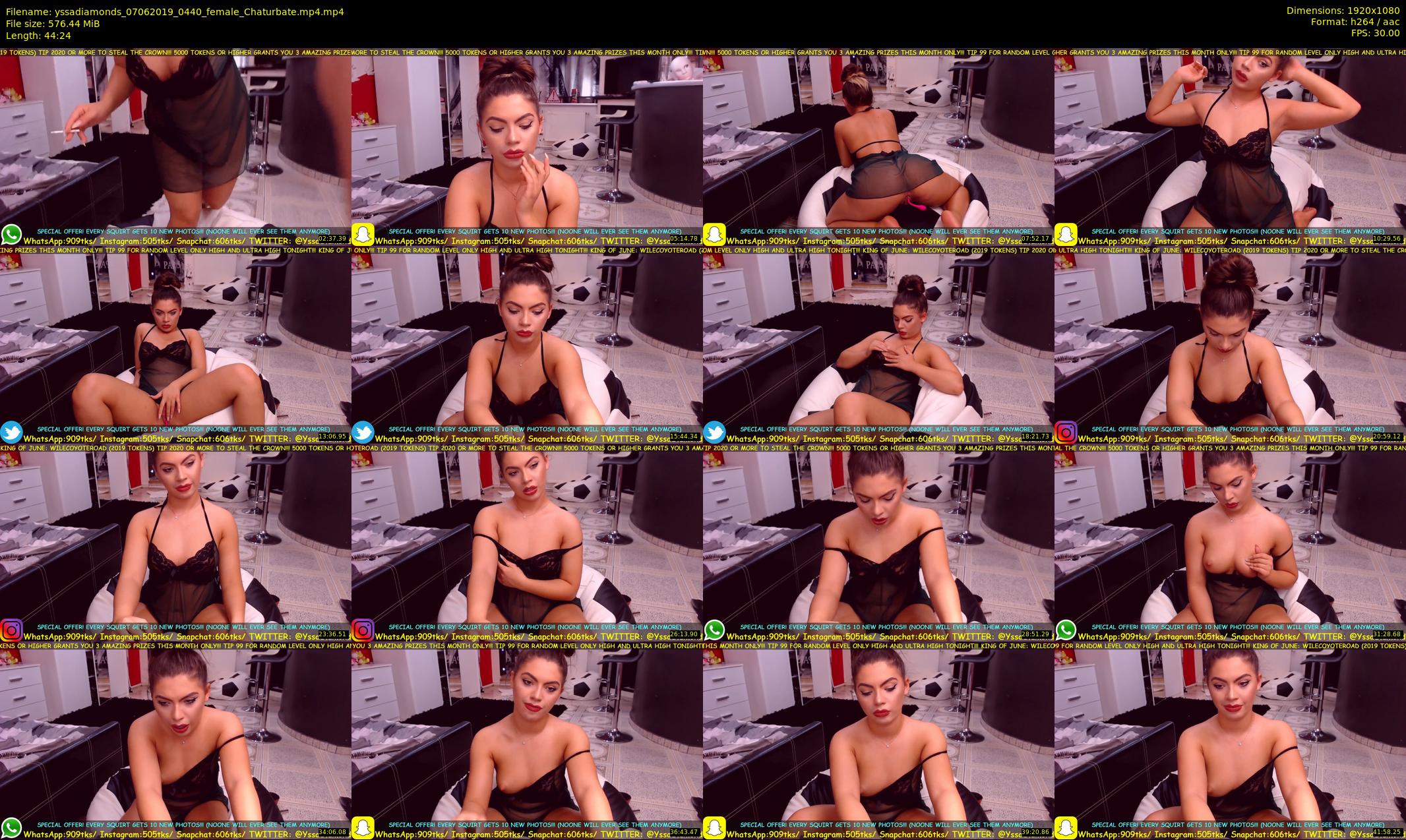 yssadiamonds — 45 minute Chaturbate female cam show recording, 1080p, Jun 7, 2019