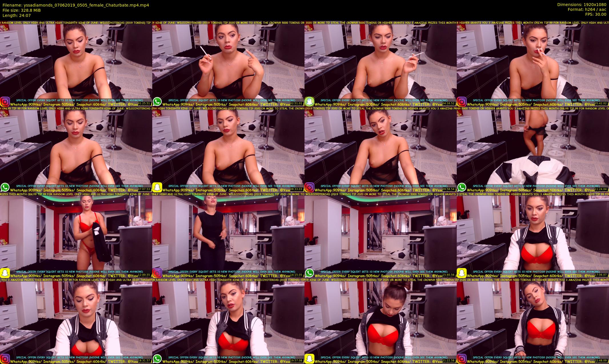 yssadiamonds — 25 minute Chaturbate female cam show recording, 1080p, Jun 7, 2019