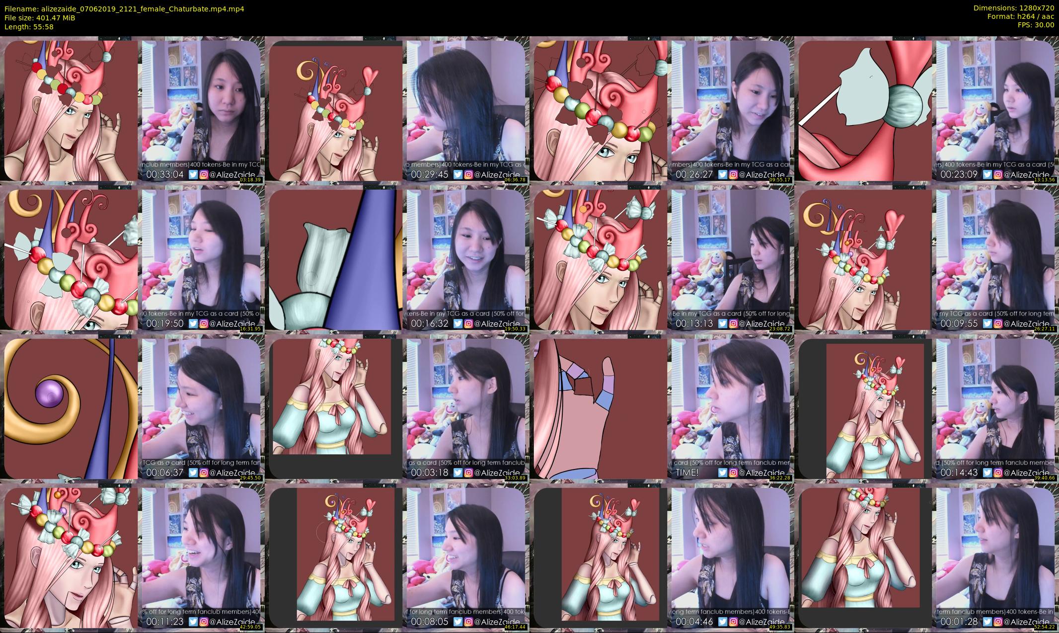 alizezaide — 56 minute Chaturbate female cam show recording, 720p, Jun 7, 2019