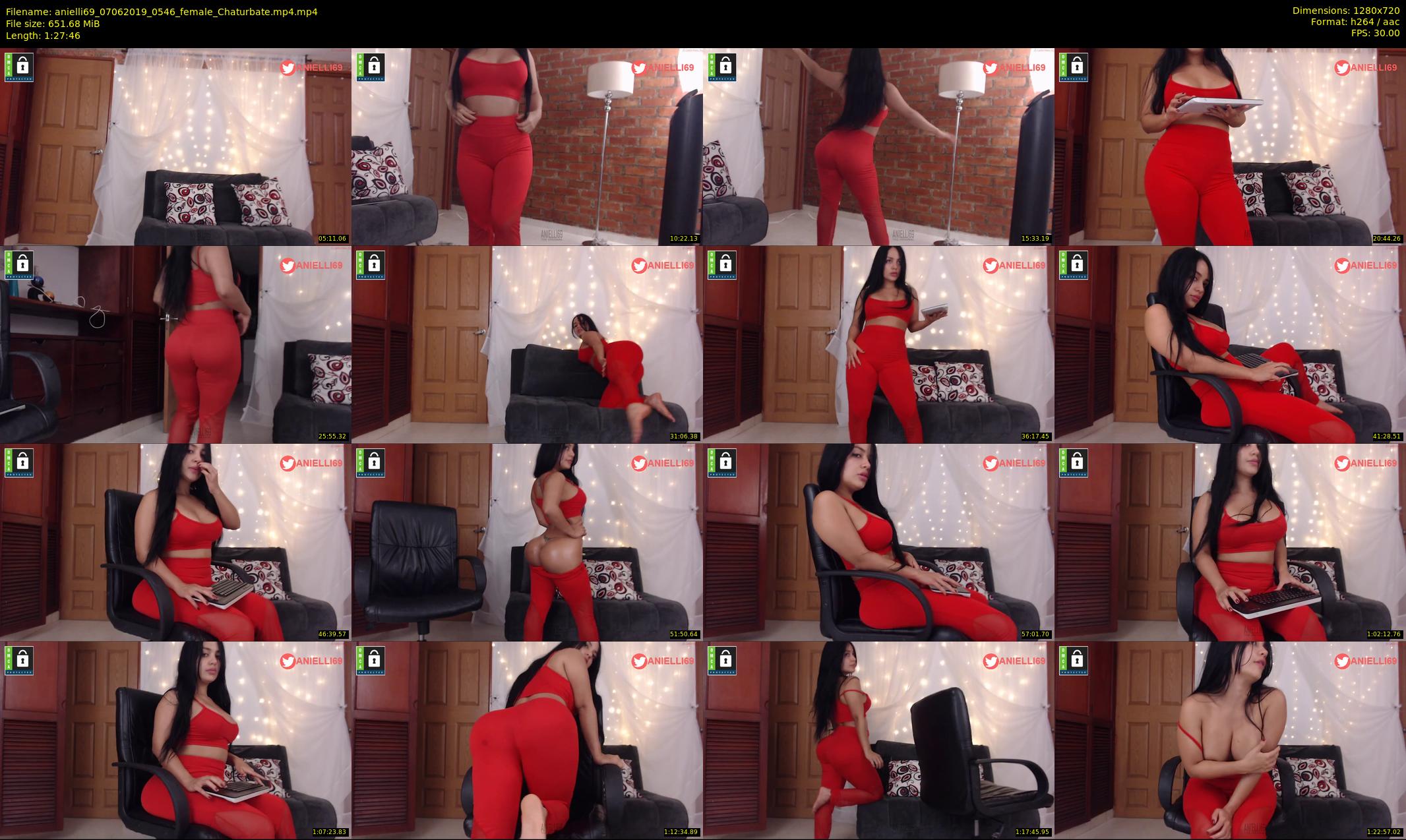 anielli69 — 88 minute Chaturbate female cam show recording, 720p, Jun 7, 2019
