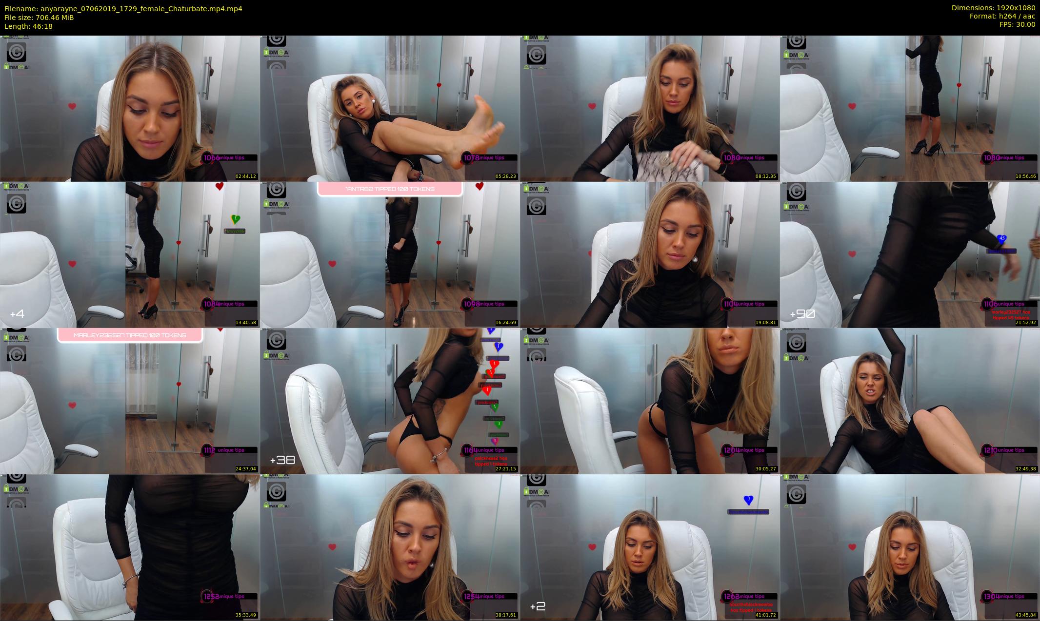 anyarayne — 47 minute Chaturbate female cam show recording, 1080p, Jun 7, 2019