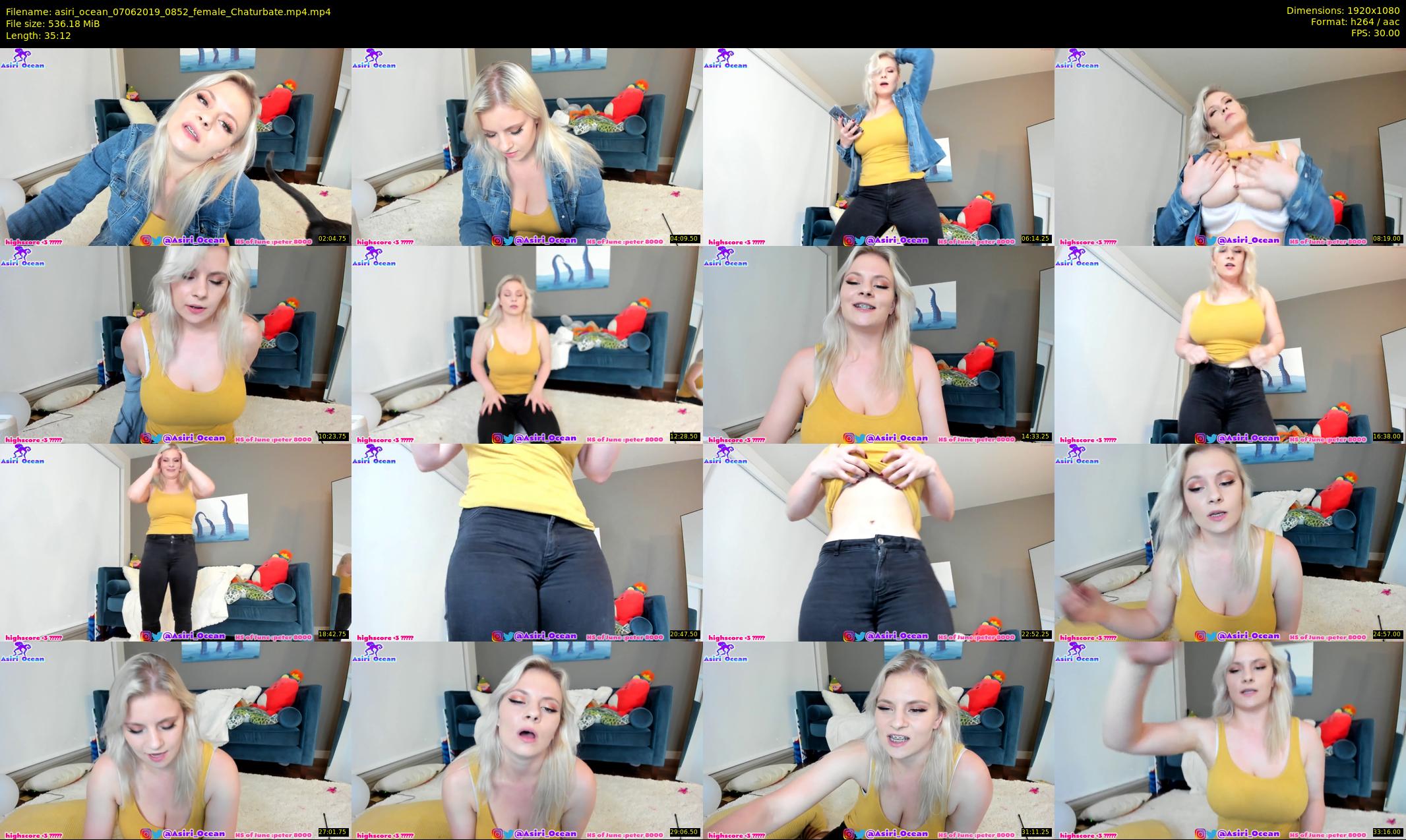 asiri_ocean — 36 minute Chaturbate female cam show recording, 1080p, Jun 7, 2019