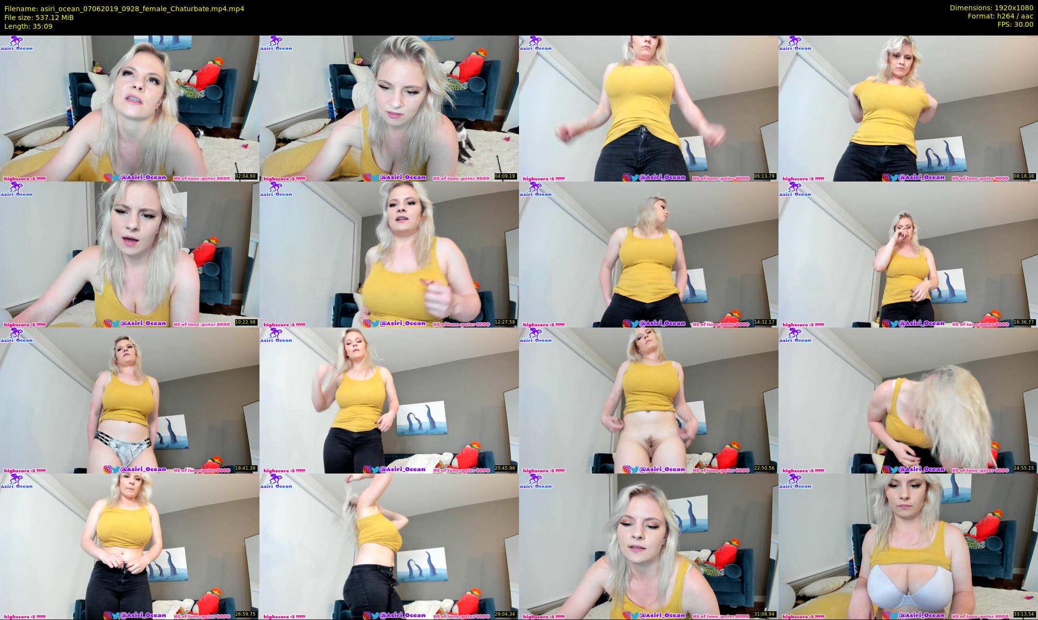 asiri_ocean — 36 minute Chaturbate female cam show recording, 1080p, Jun 7, 2019