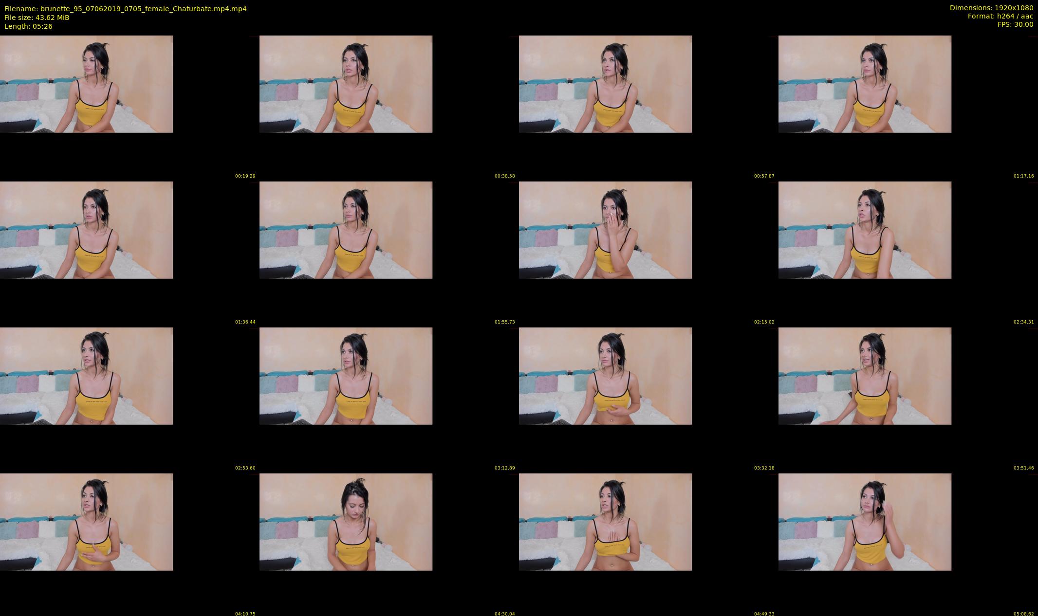 brunette_95 — 6 minute Chaturbate female cam show recording, 1080p, Jun 7, 2019