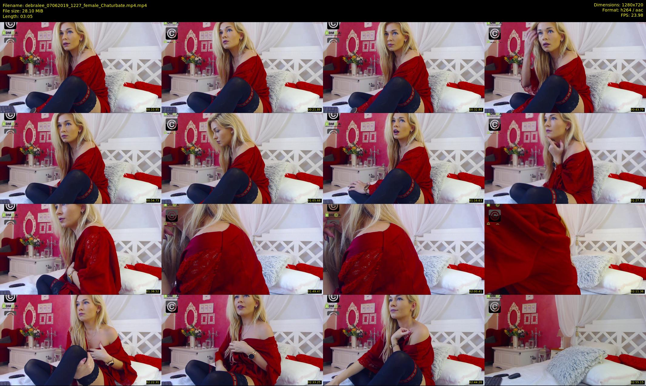 debralee — 4 minute Chaturbate female cam show recording, 720p, Jun 7, 2019