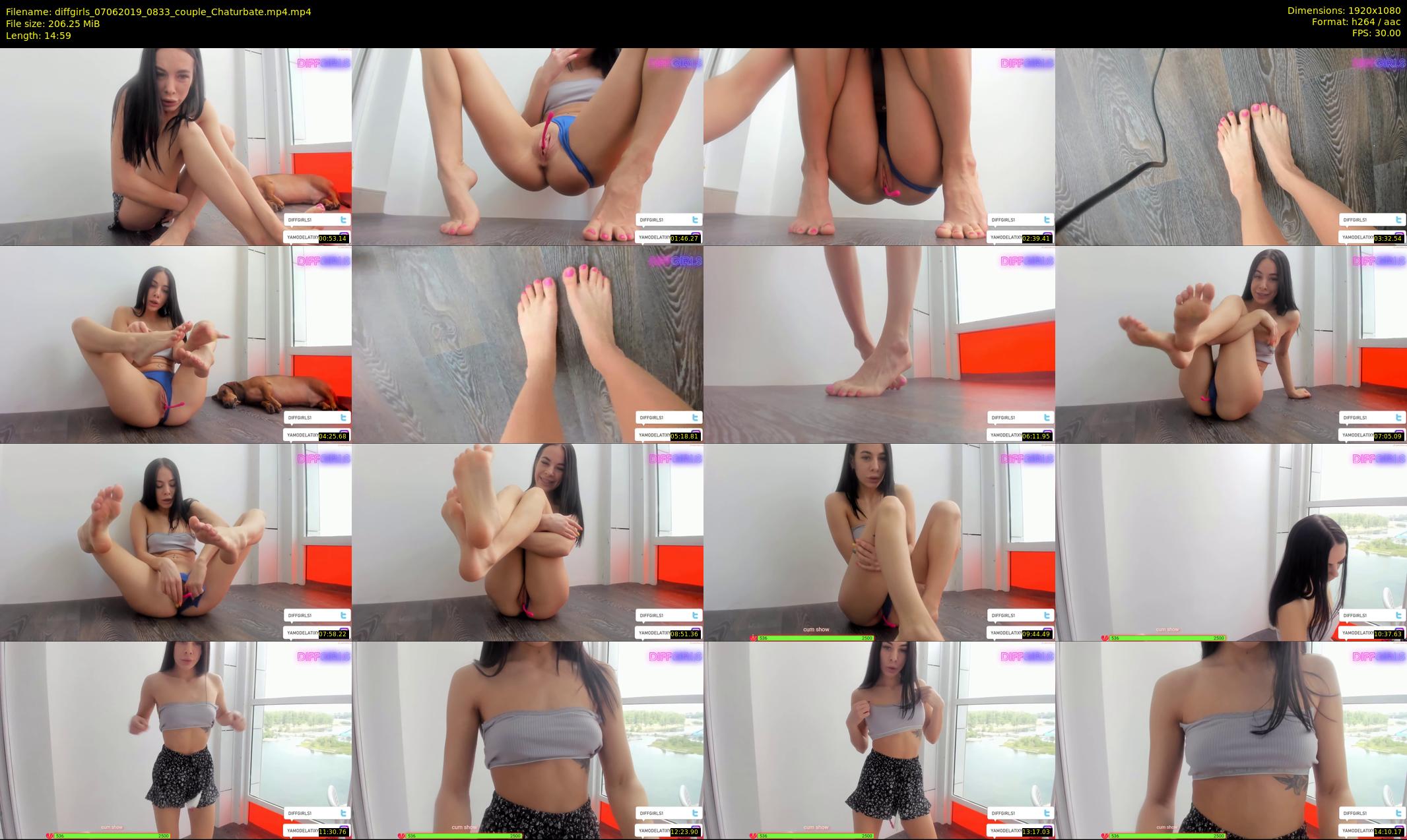 diffgirls — 15 minute Chaturbate female cam show recording, 1080p, Jun 7, 2019