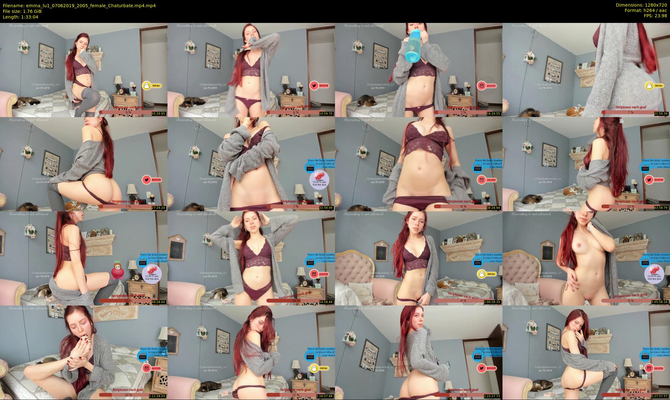 emma_lu1 — 94 minute Chaturbate female cam show recording, 720p, Jun 7, 2019