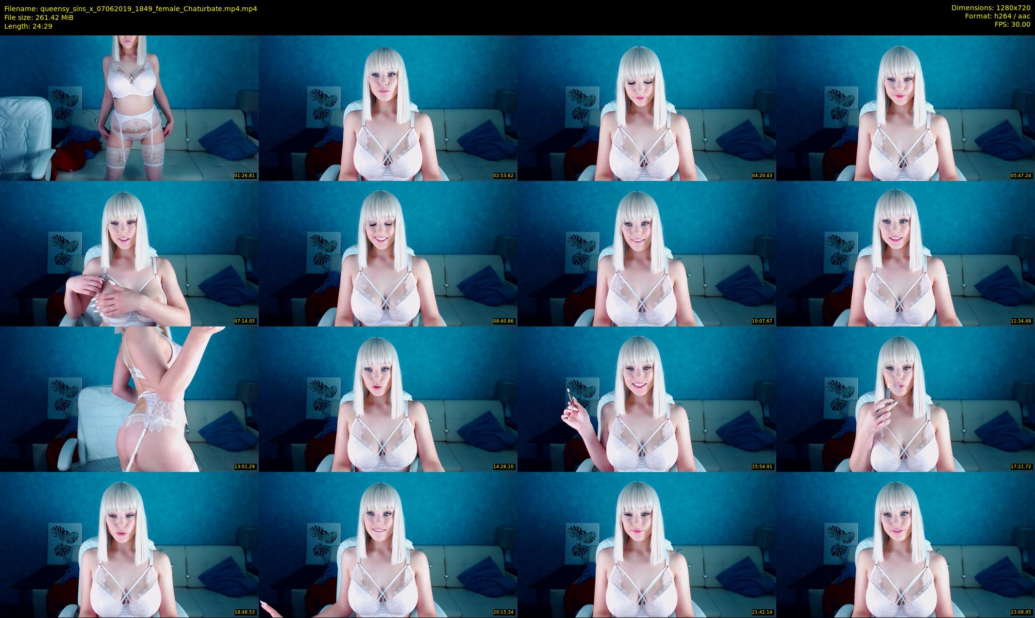 queensy_sins_x — 25 minute Chaturbate female cam show recording, 720p, Jun 7, 2019