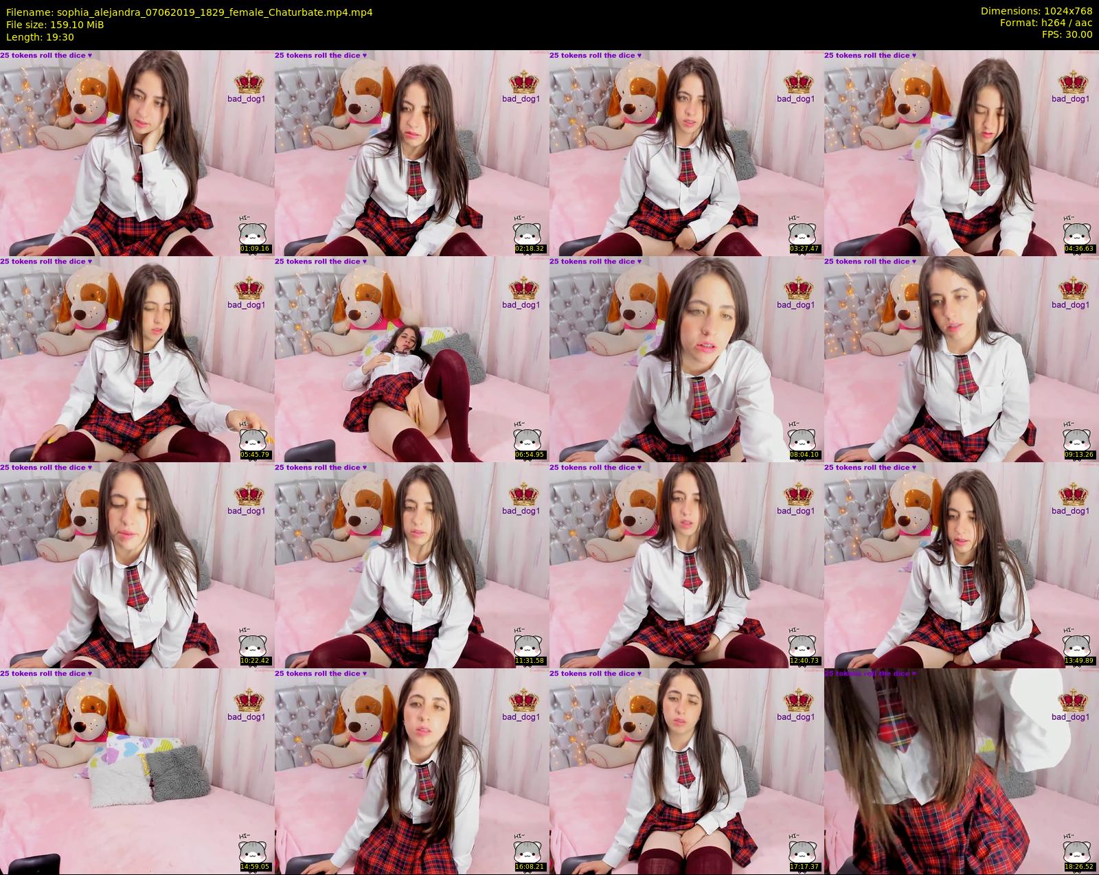 sophia_alejandra — 20 minute Chaturbate female cam show recording, 720p, Jun 7, 2019