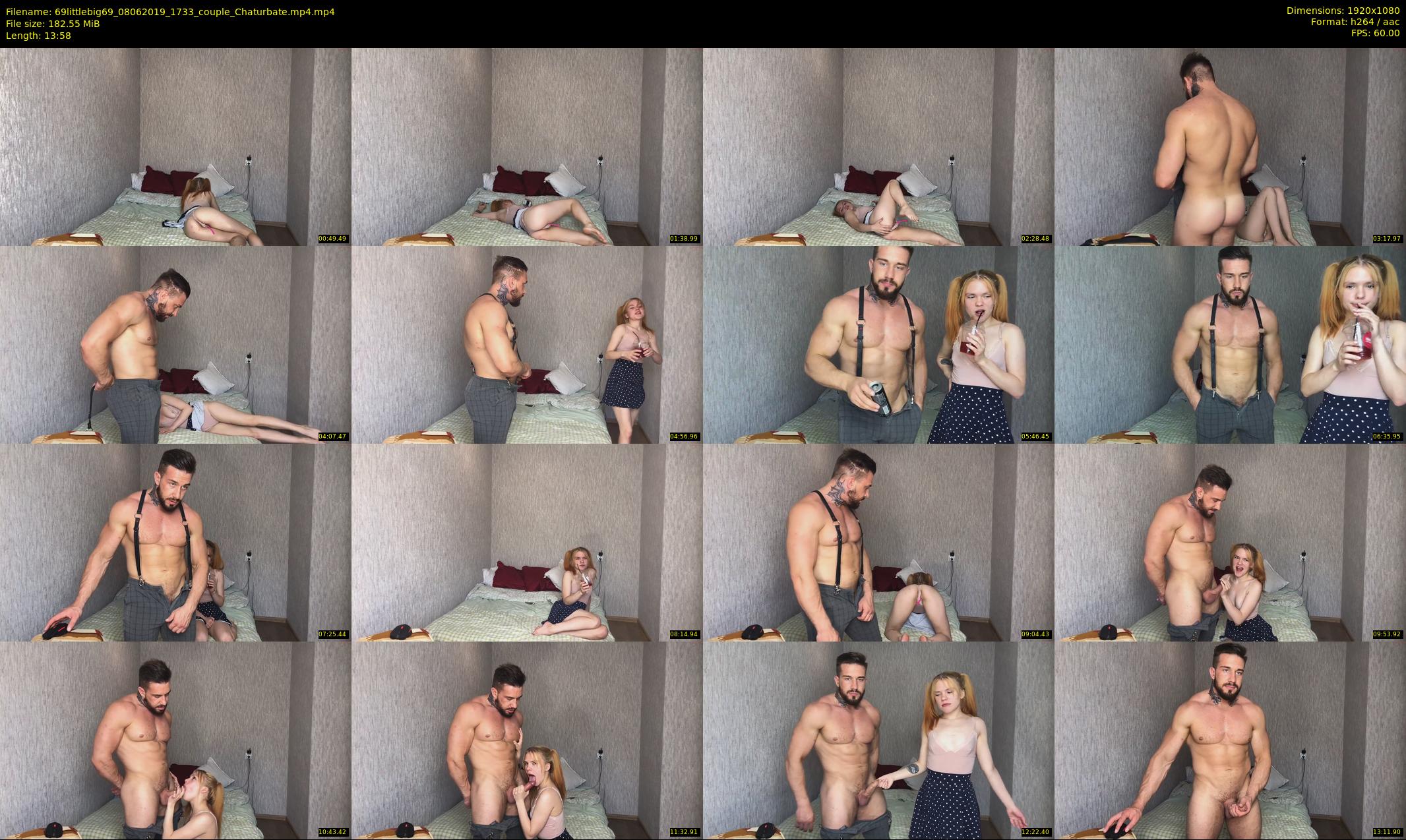 69littlebig69 — 14 minute Chaturbate couple cam show recording, 1080p, Jun 8, 2019