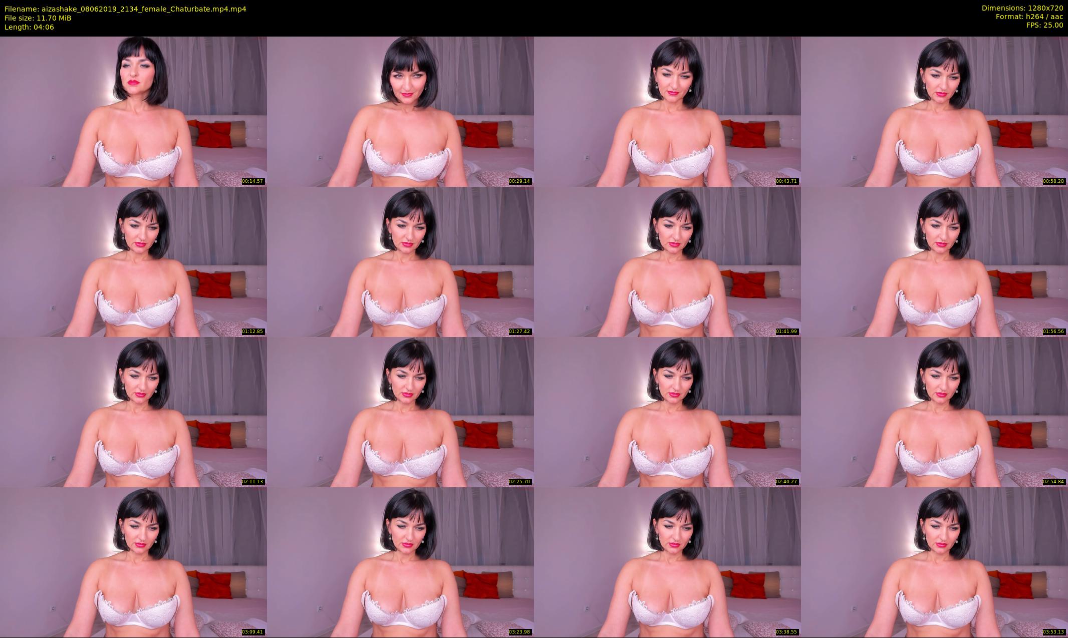 aizashake — 5 minute Chaturbate female cam show recording, 720p, Jun 8, 2019