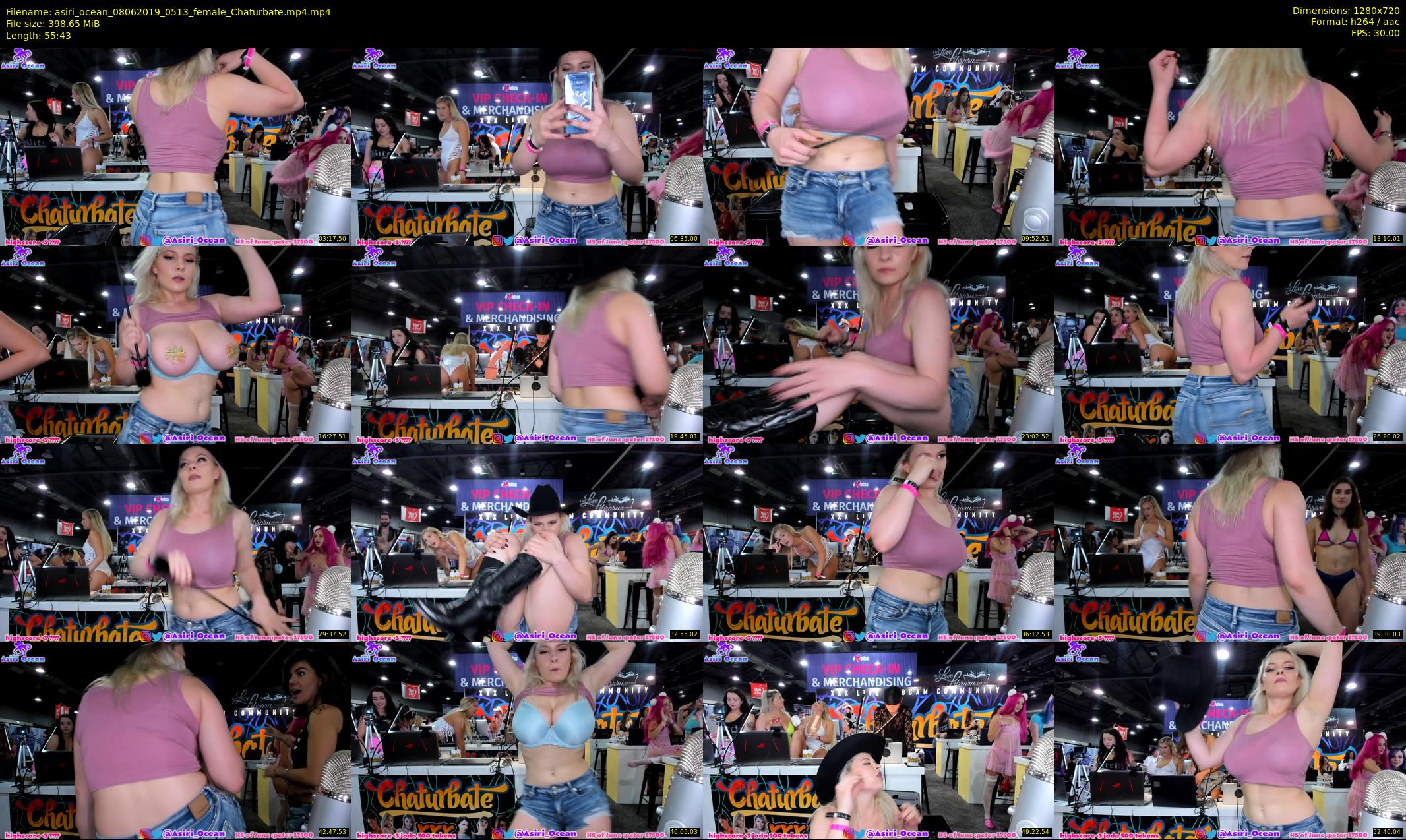 asiri_ocean — 56 minute Chaturbate female cam show recording, 720p, Jun 8, 2019