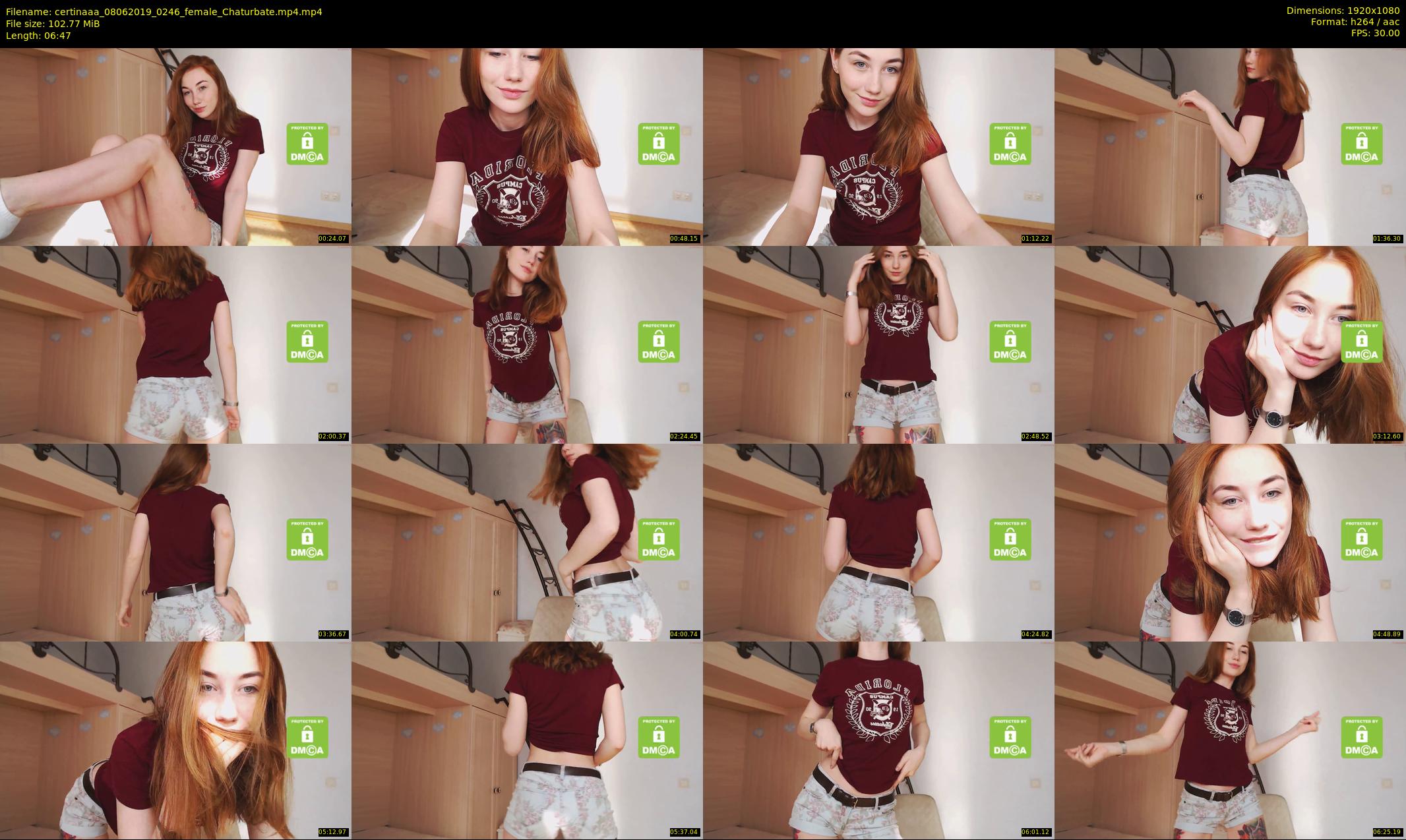 certinaaa — 7 minute Chaturbate female cam show recording, 1080p, Jun 8, 2019