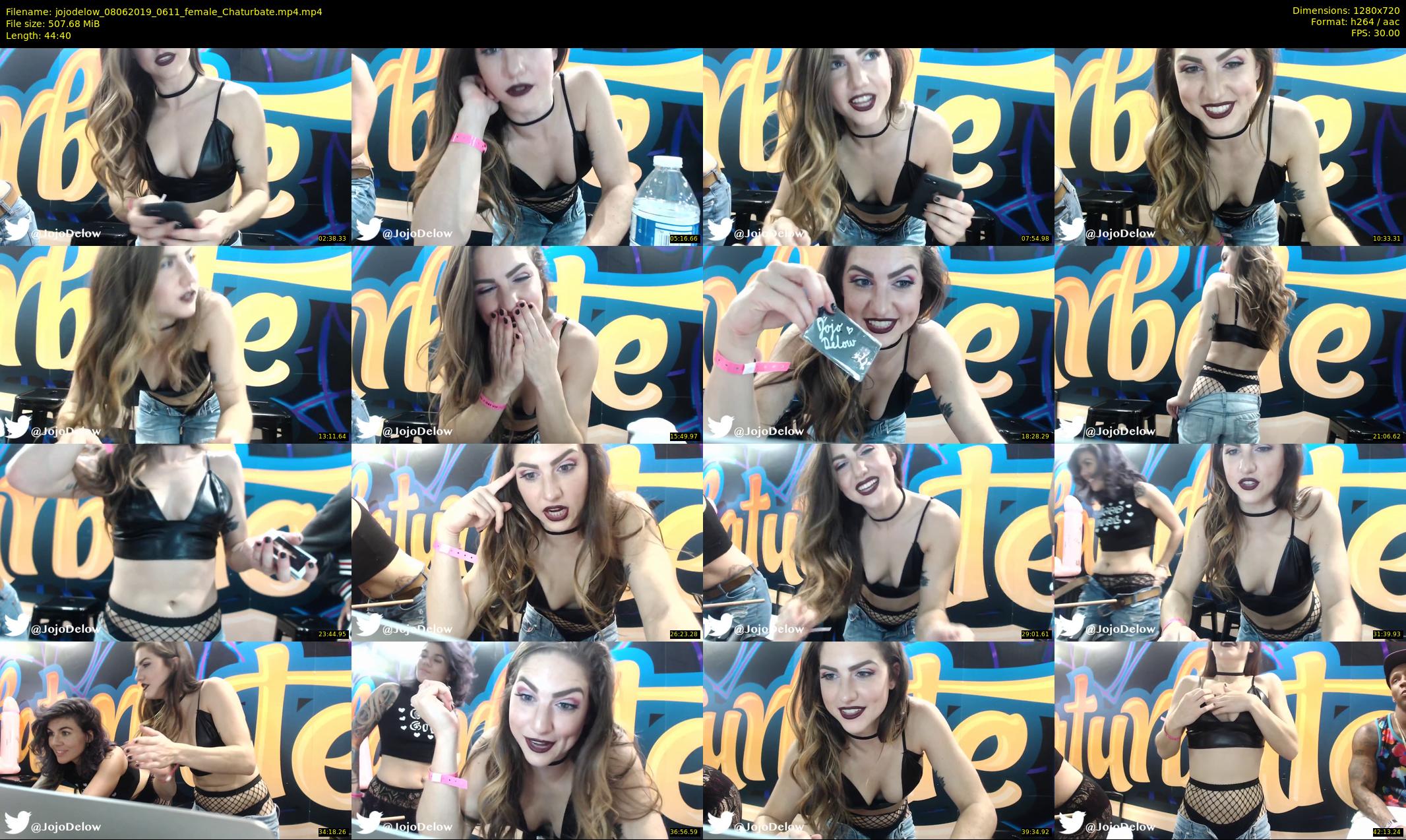 jojodelow — 45 minute Chaturbate female cam show recording, 720p, Jun 8, 2019