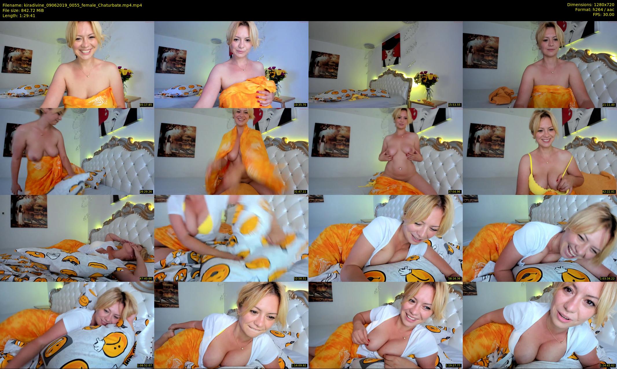 kiradivine — 90 minute Chaturbate female cam show recording, 720p, Jun 9, 2019
