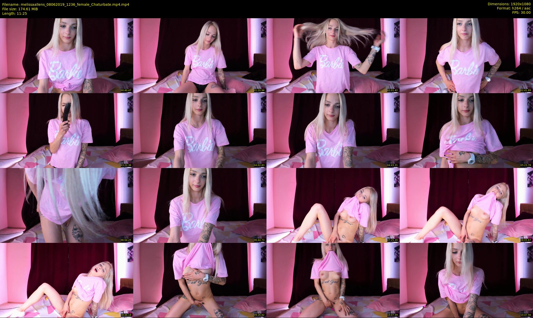 melissaallens — 12 minute Chaturbate female cam show recording, 1080p, Jun 8, 2019