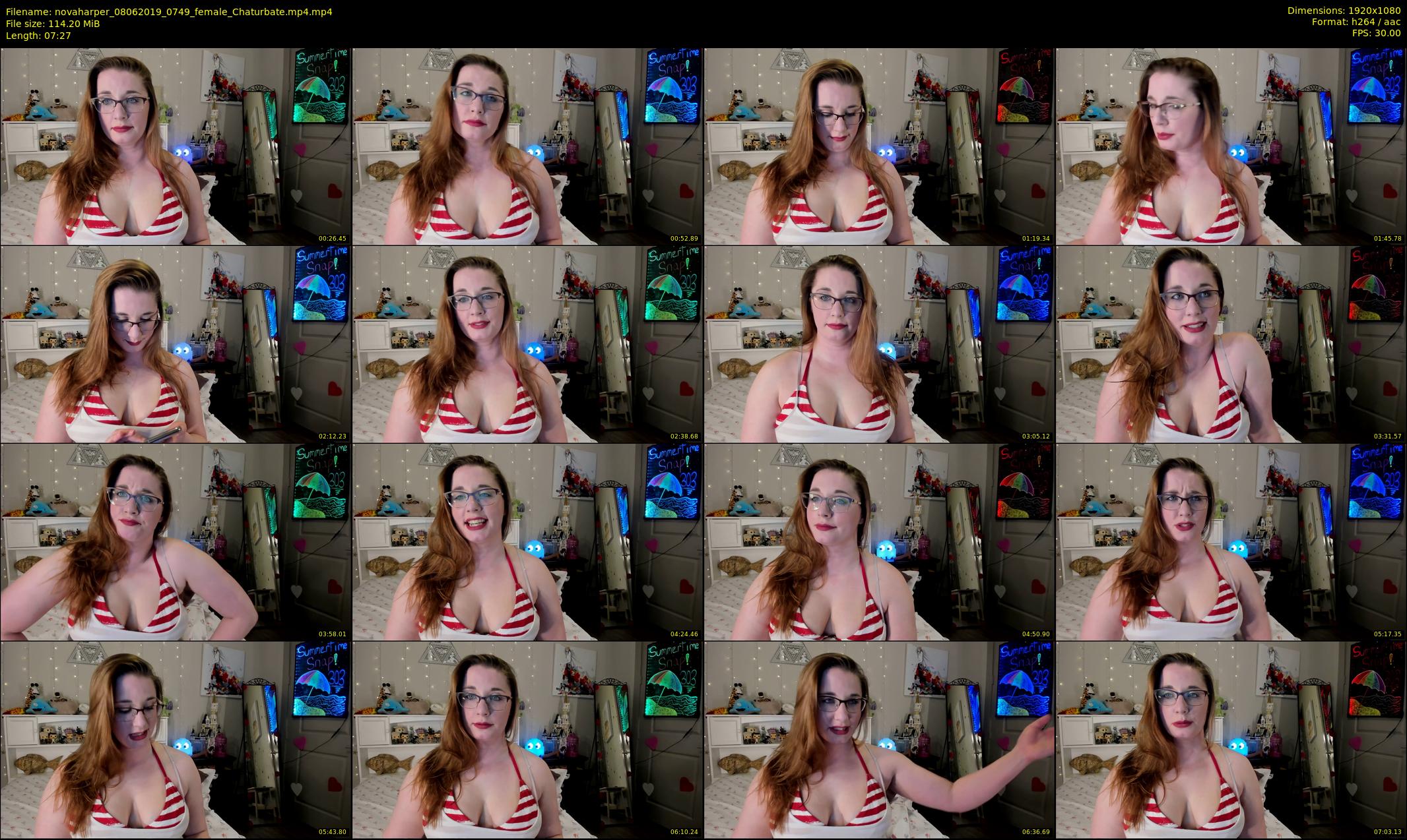 novaharper — 8 minute Chaturbate female cam show recording, 1080p, Jun 8, 2019