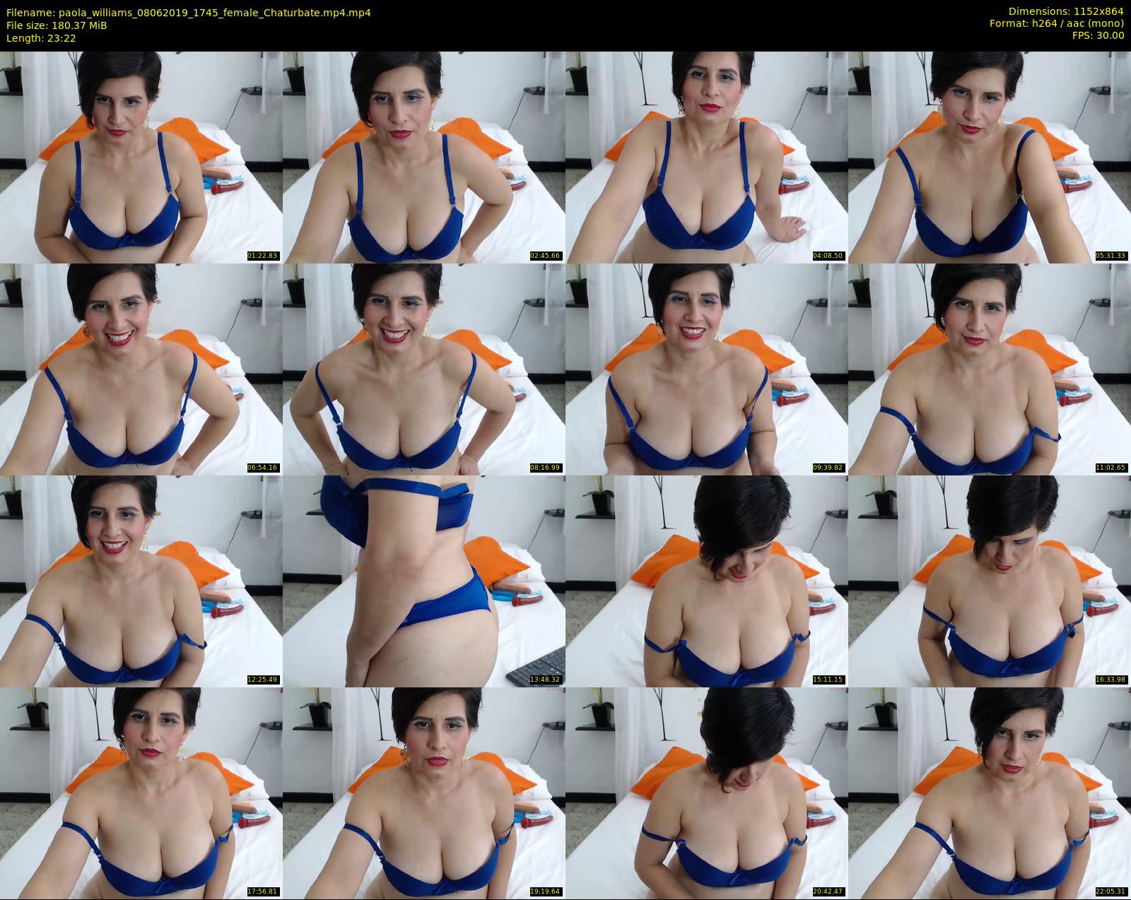 paola_williams — 24 minute Chaturbate female cam show recording, 720p, Jun 8, 2019