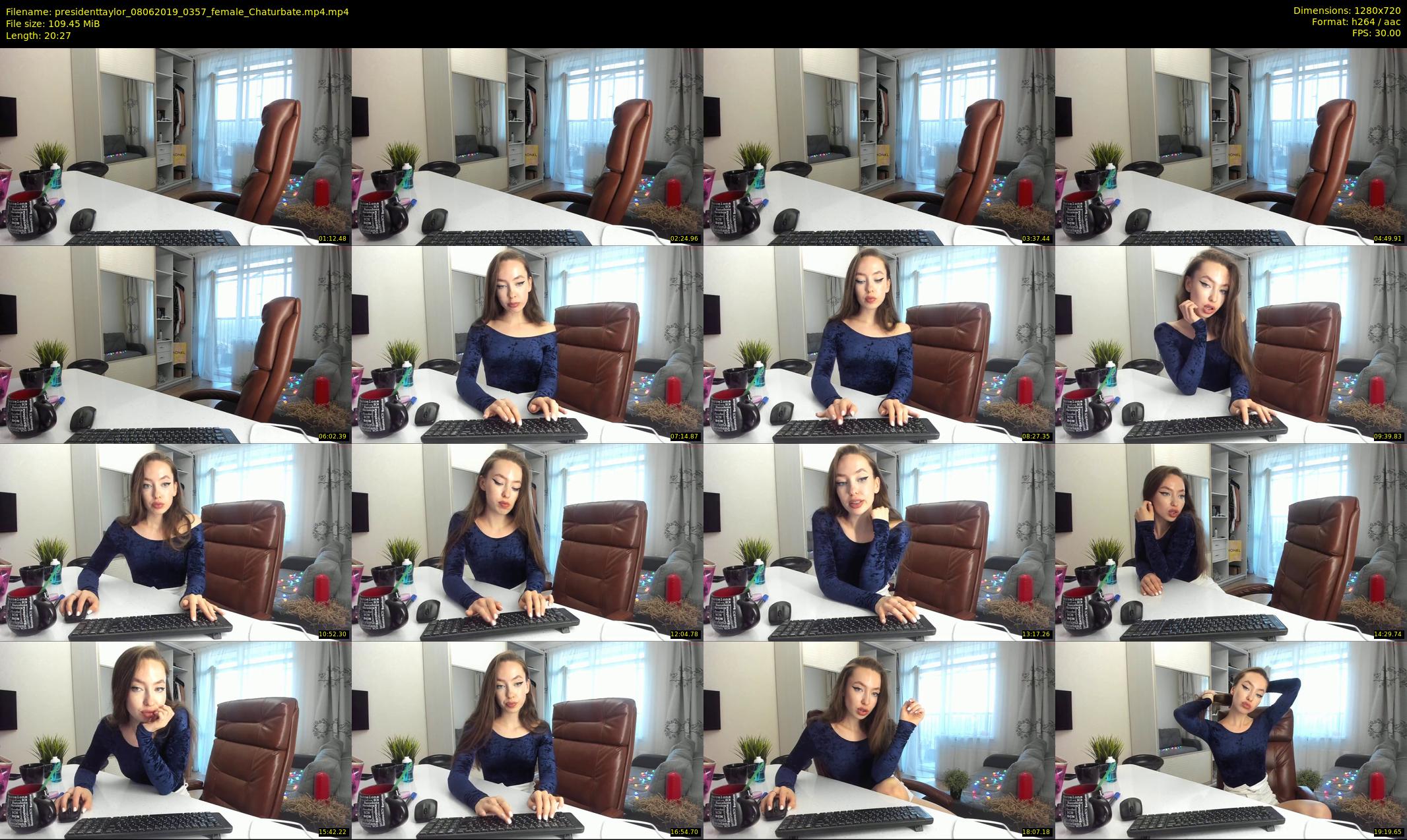 presidenttaylor — 21 minute Chaturbate female cam show recording, 720p, Jun 8, 2019