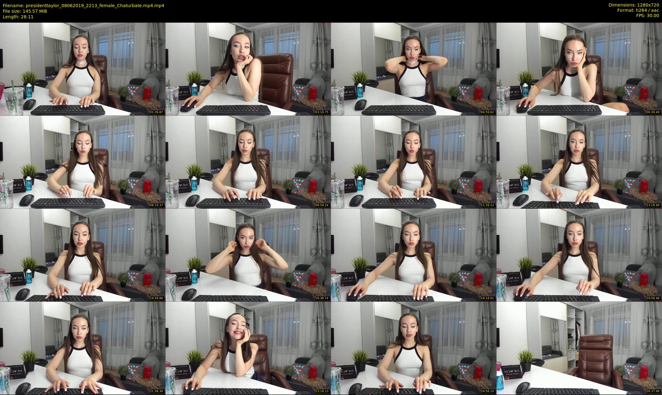 presidenttaylor — 29 minute Chaturbate female cam show recording, 720p, Jun 8, 2019