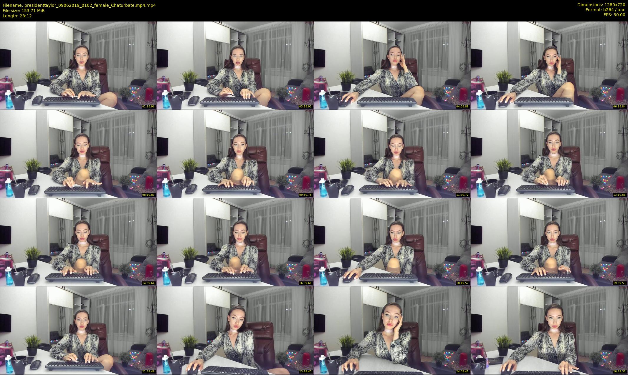 presidenttaylor — 29 minute Chaturbate female cam show recording, 720p, Jun 9, 2019