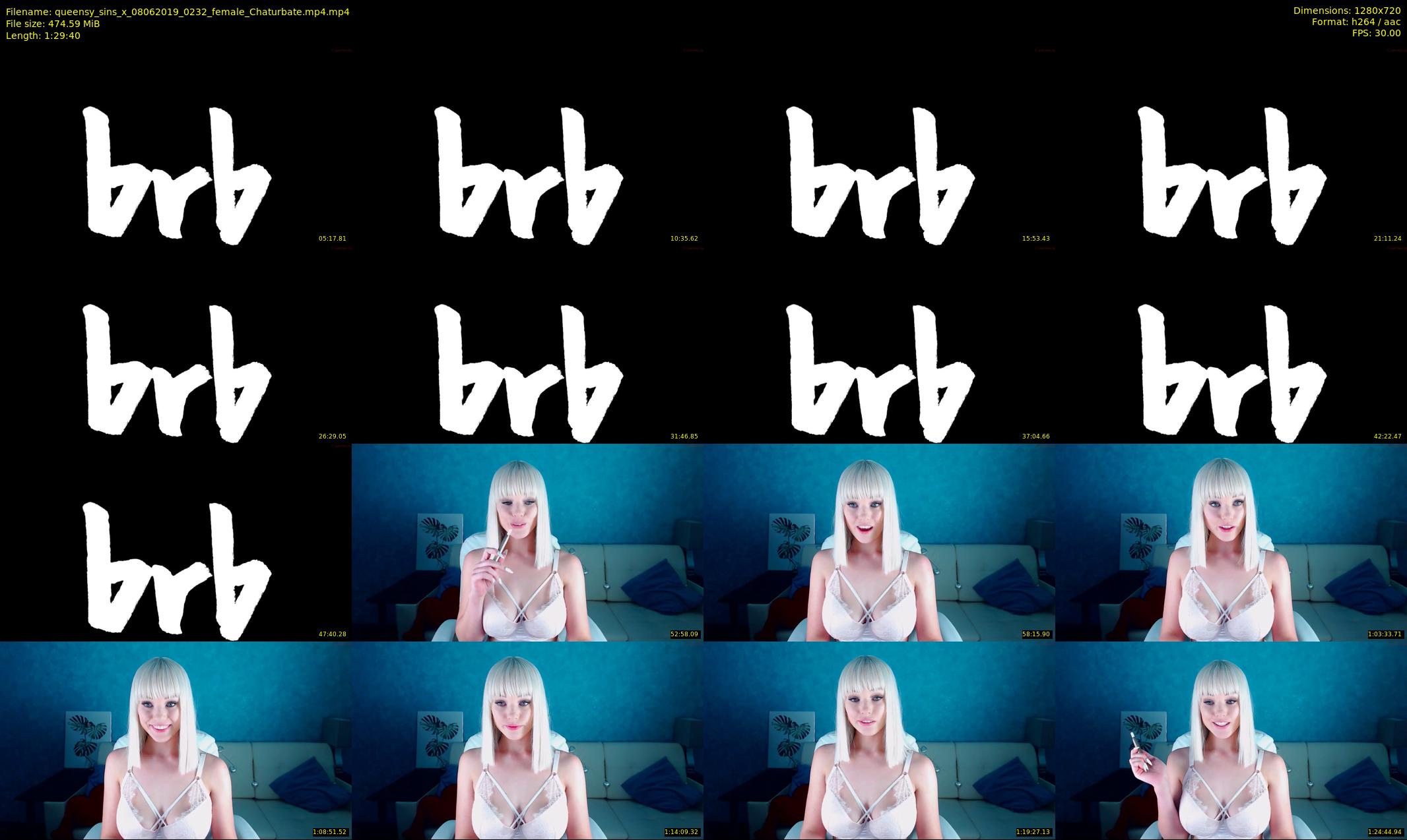 queensy_sins_x — 90 minute Chaturbate female cam show recording, 720p, Jun 8, 2019