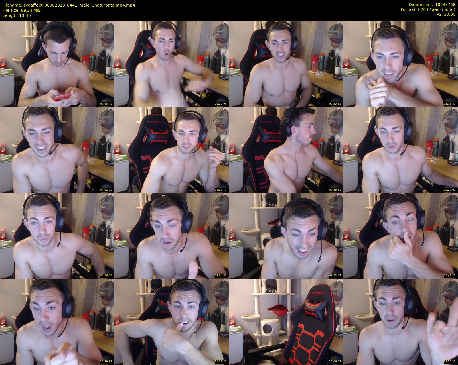 sydaffect — 14 minute Chaturbate male cam show recording, 720p, Jun 8, 2019