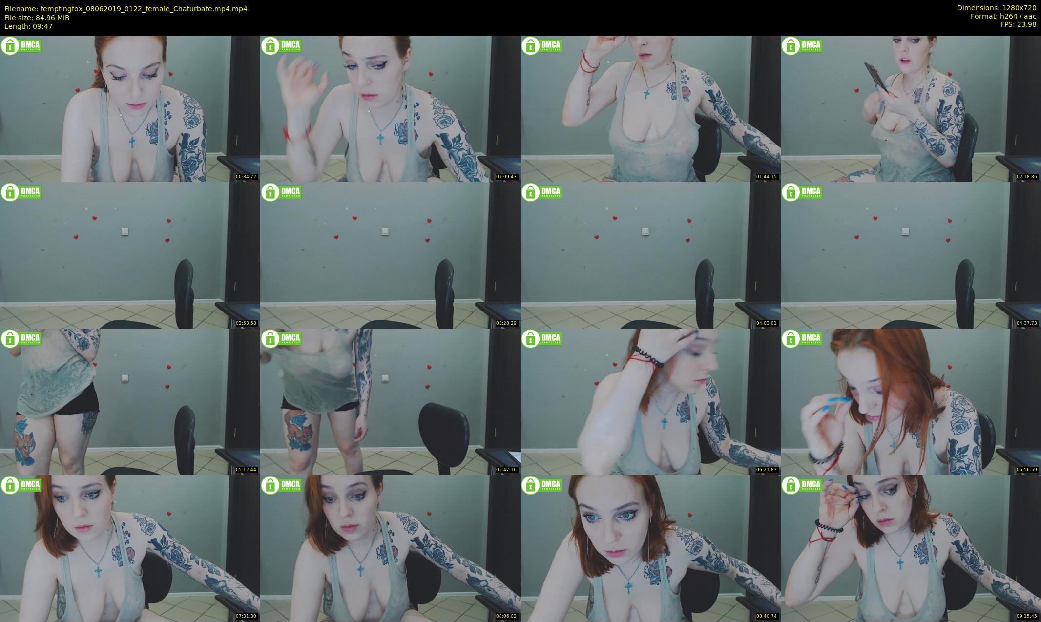 temptingfox — 10 minute Chaturbate female cam show recording, 720p, Jun 8, 2019