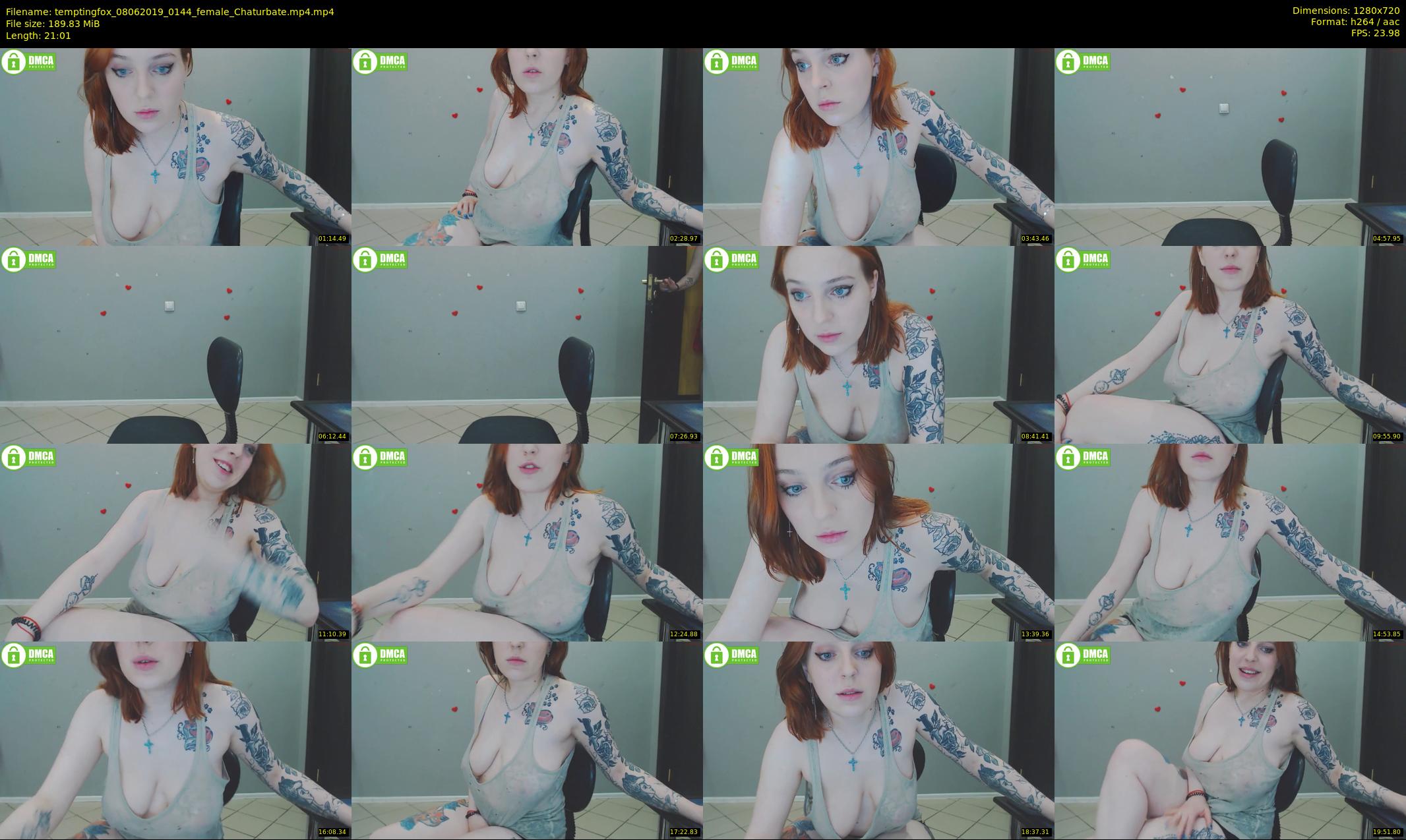 temptingfox — 22 minute Chaturbate female cam show recording, 720p, Jun 8, 2019