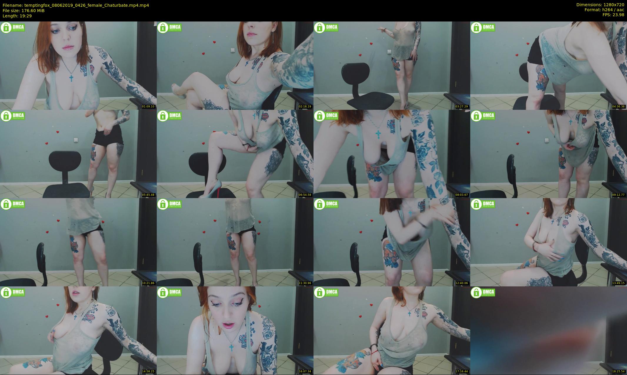 temptingfox — 20 minute Chaturbate female cam show recording, 720p, Jun 8, 2019