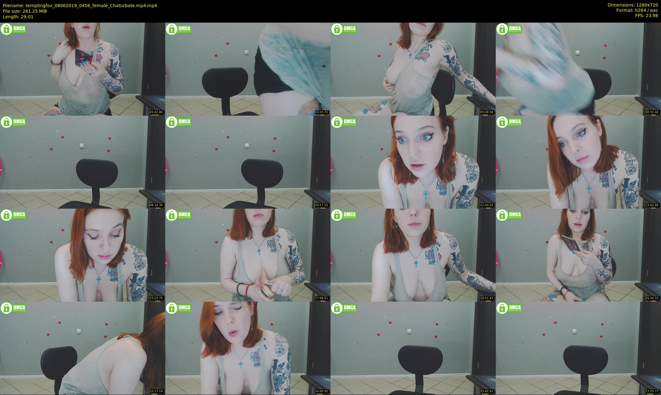 temptingfox — 30 minute Chaturbate female cam show recording, 720p, Jun 8, 2019
