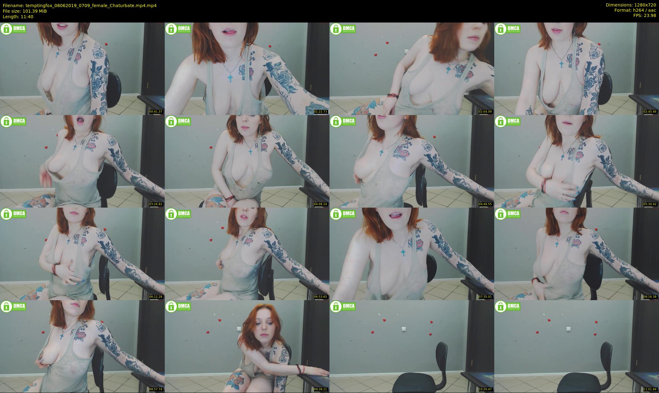 temptingfox — 12 minute Chaturbate female cam show recording, 720p, Jun 8, 2019