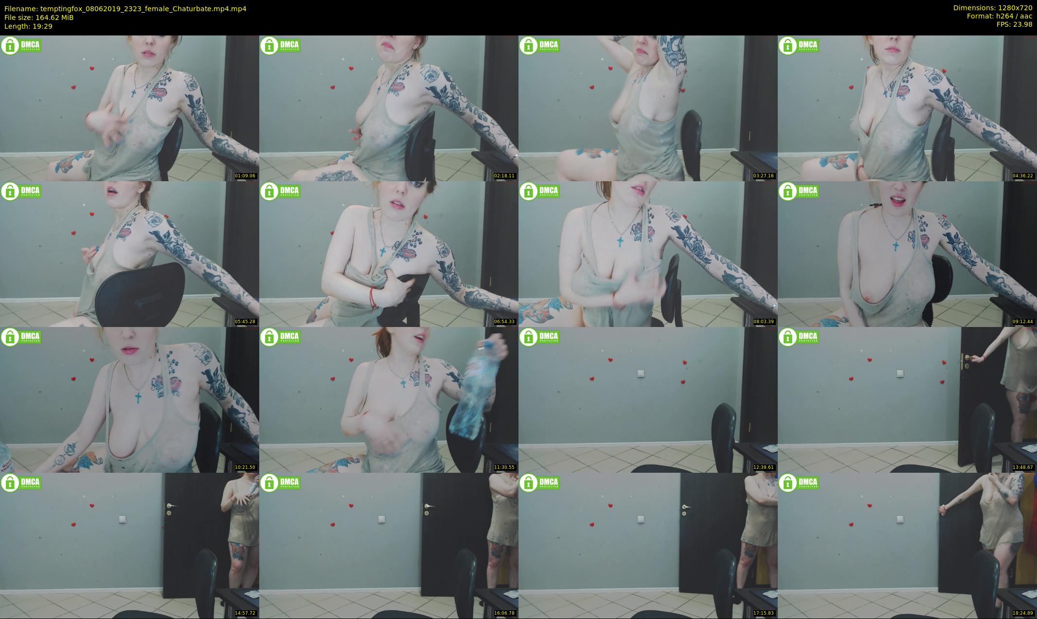 temptingfox — 20 minute Chaturbate female cam show recording, 720p, Jun 8, 2019