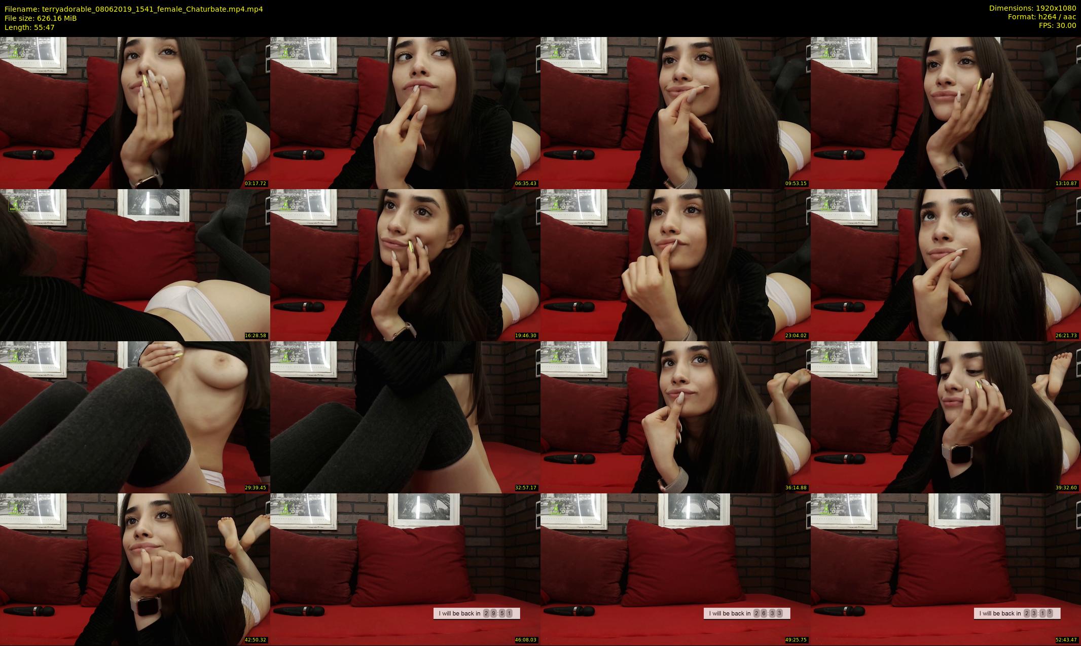 terryadorable — 56 minute Chaturbate female cam show recording, 1080p, Jun 8, 2019
