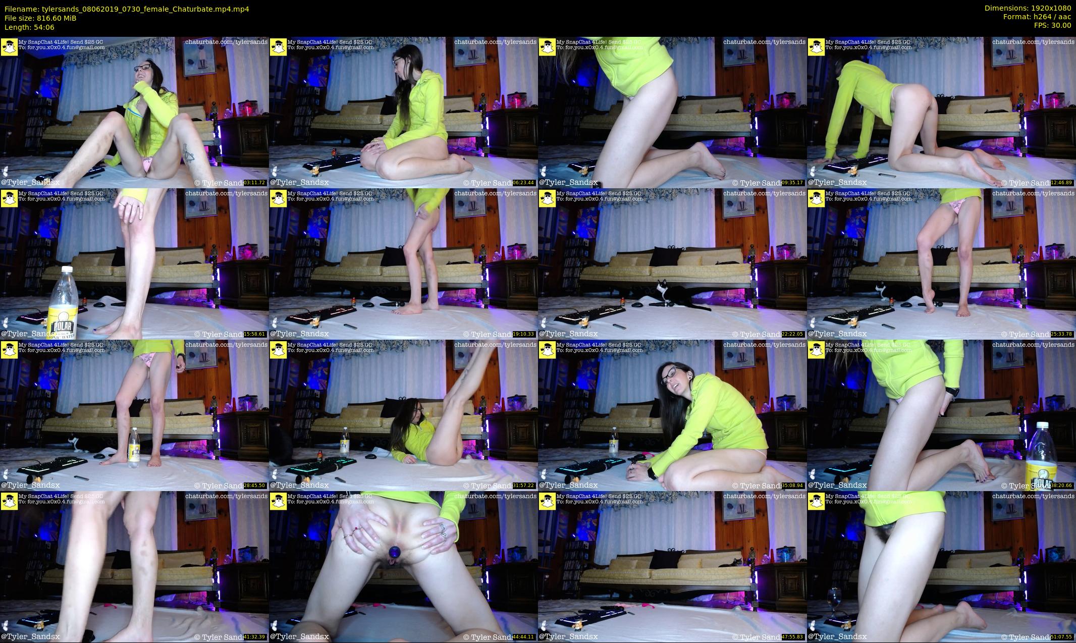 tylersands — 55 minute Chaturbate female cam show recording, 1080p, Jun 8, 2019