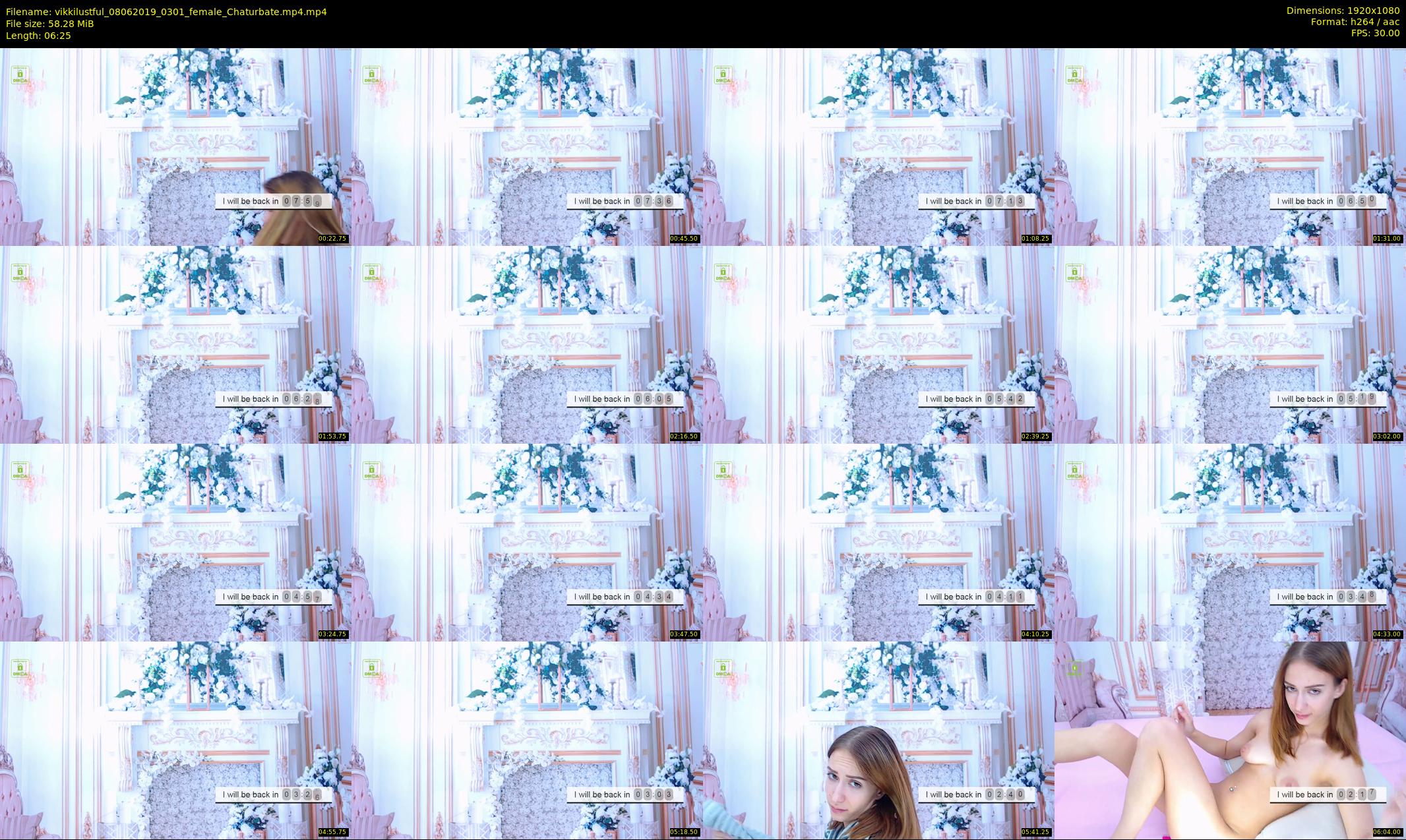 vikkilustful — 7 minute Chaturbate female cam show recording, 1080p, Jun 8, 2019