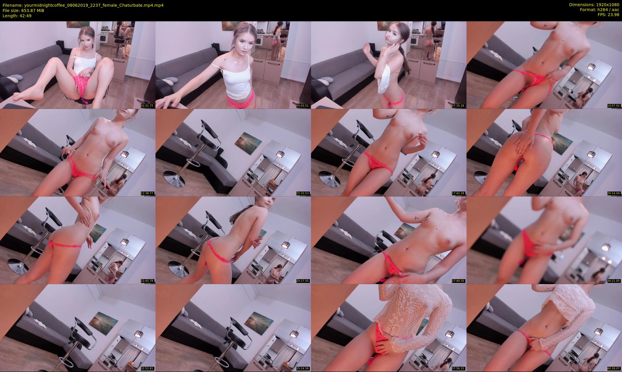 yourmidnightcoffee — 43 minute Chaturbate female cam show recording, 1080p, Jun 8, 2019