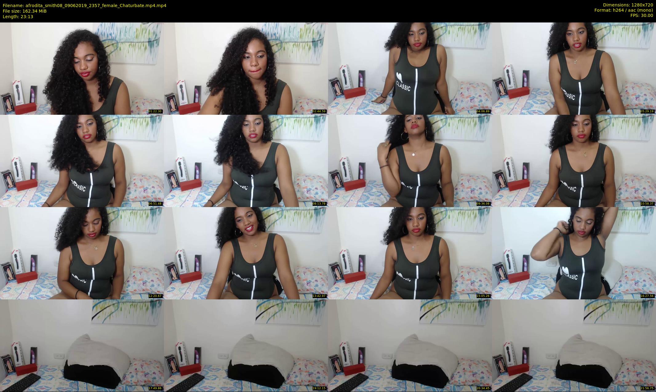 afrodita_smith08 — 24 minute Chaturbate female cam show recording, 720p, Jun 9, 2019