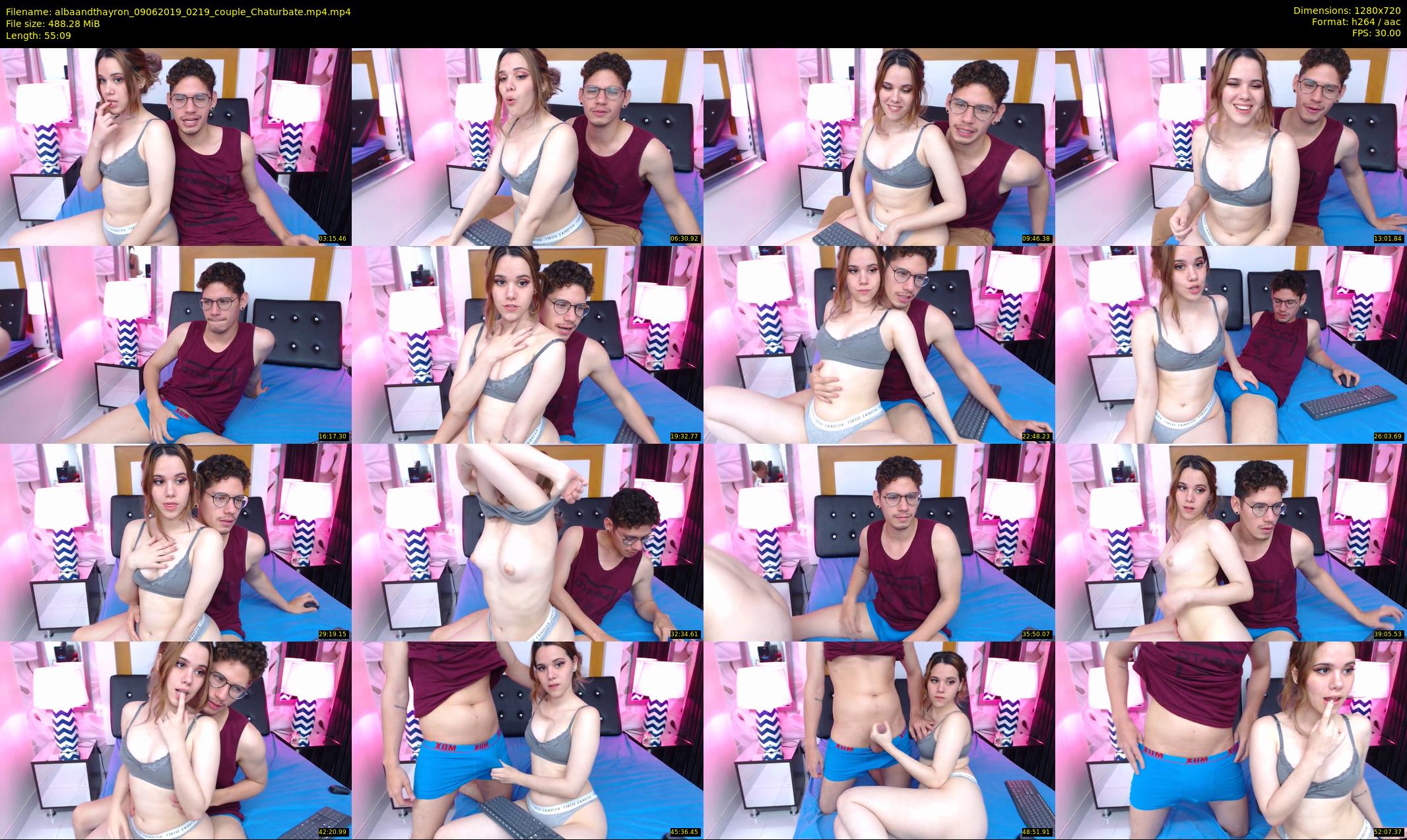 albaandthayron — 56 minute Chaturbate couple cam show recording, 720p, Jun 9, 2019