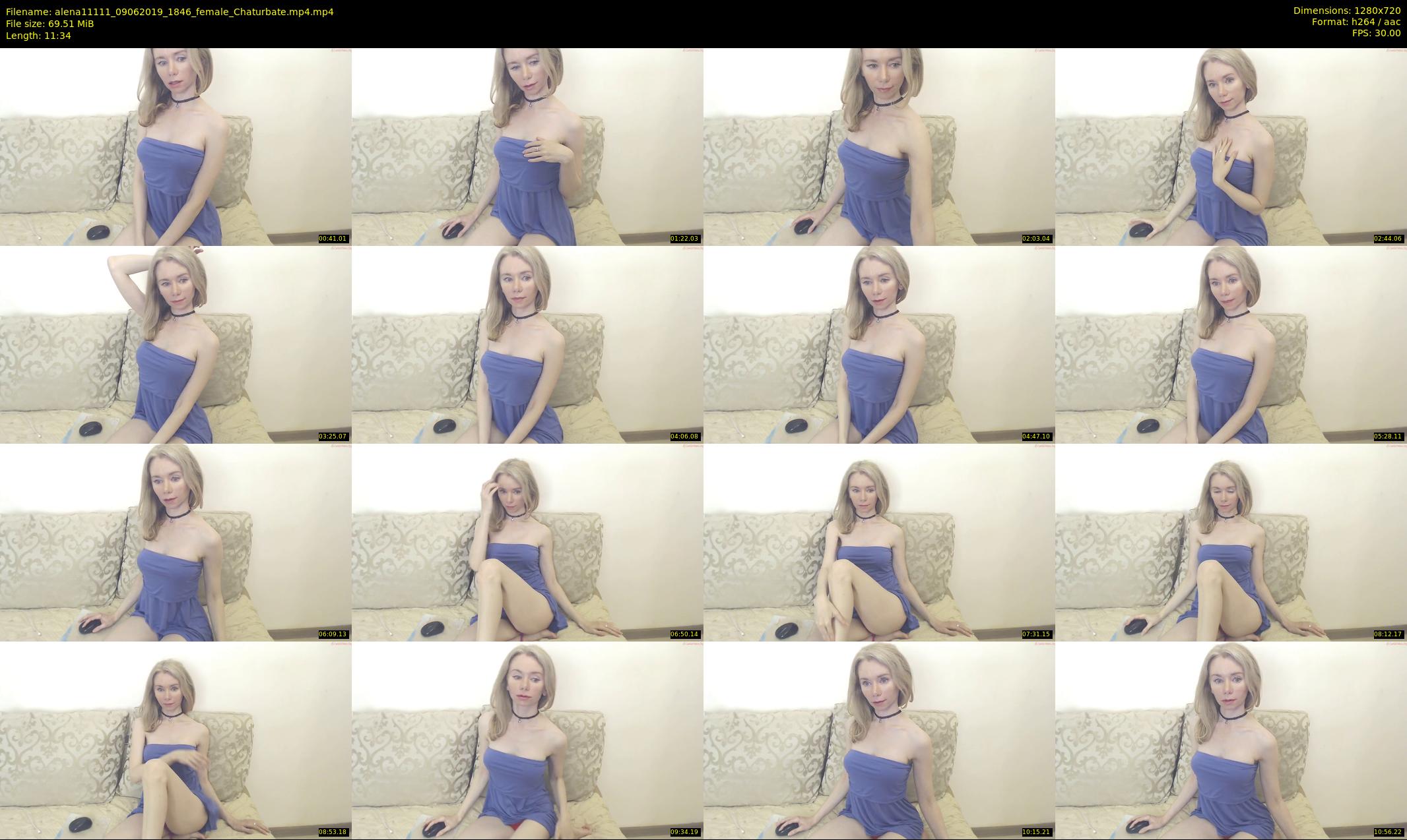 alena11111 — 12 minute Chaturbate female cam show recording, 720p, Jun 9, 2019