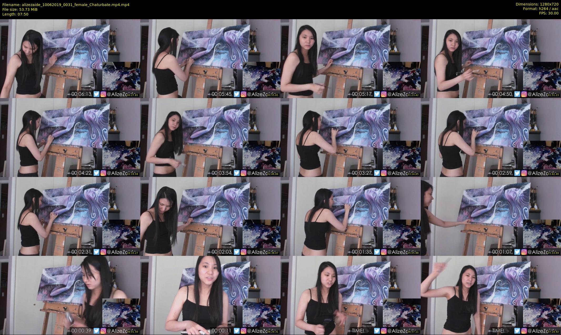 alizezaide — 8 minute Chaturbate female cam show recording, 720p, Jun 10, 2019