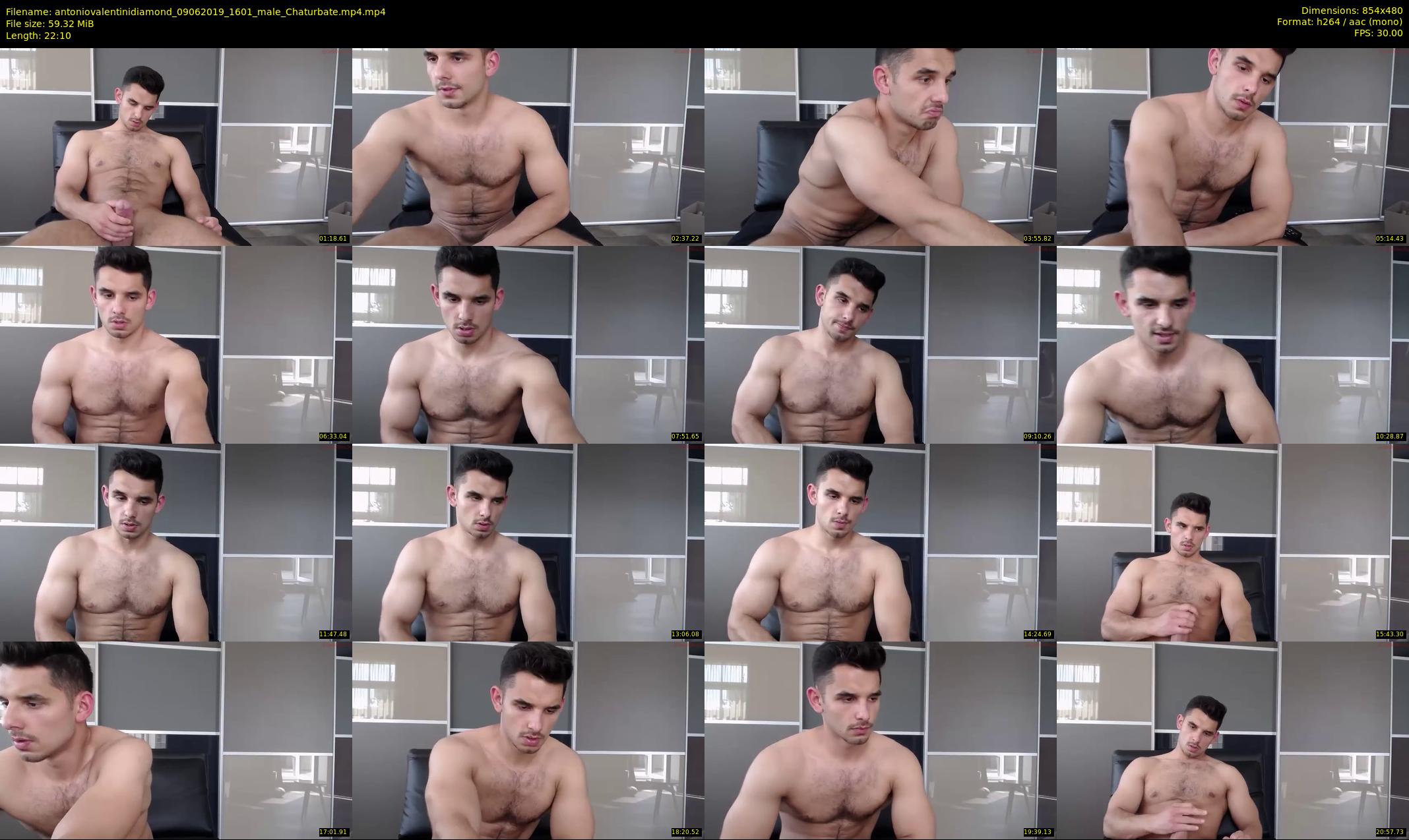 antoniovalentinidiamond — 23 minute Chaturbate male cam show recording, 480p, Jun 9, 2019
