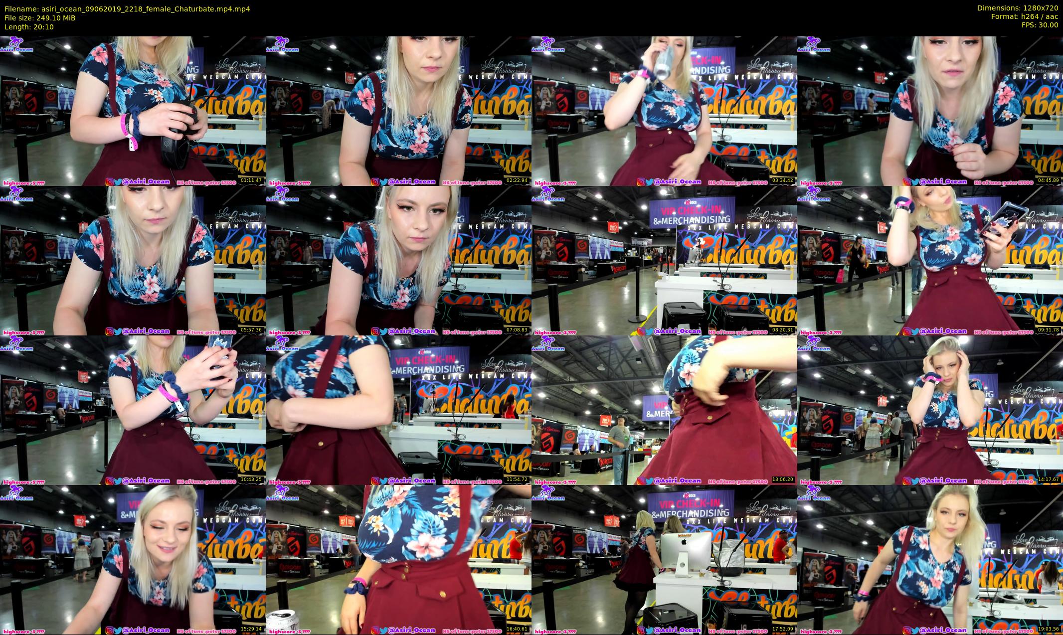 asiri_ocean — 21 minute Chaturbate female cam show recording, 720p, Jun 9, 2019