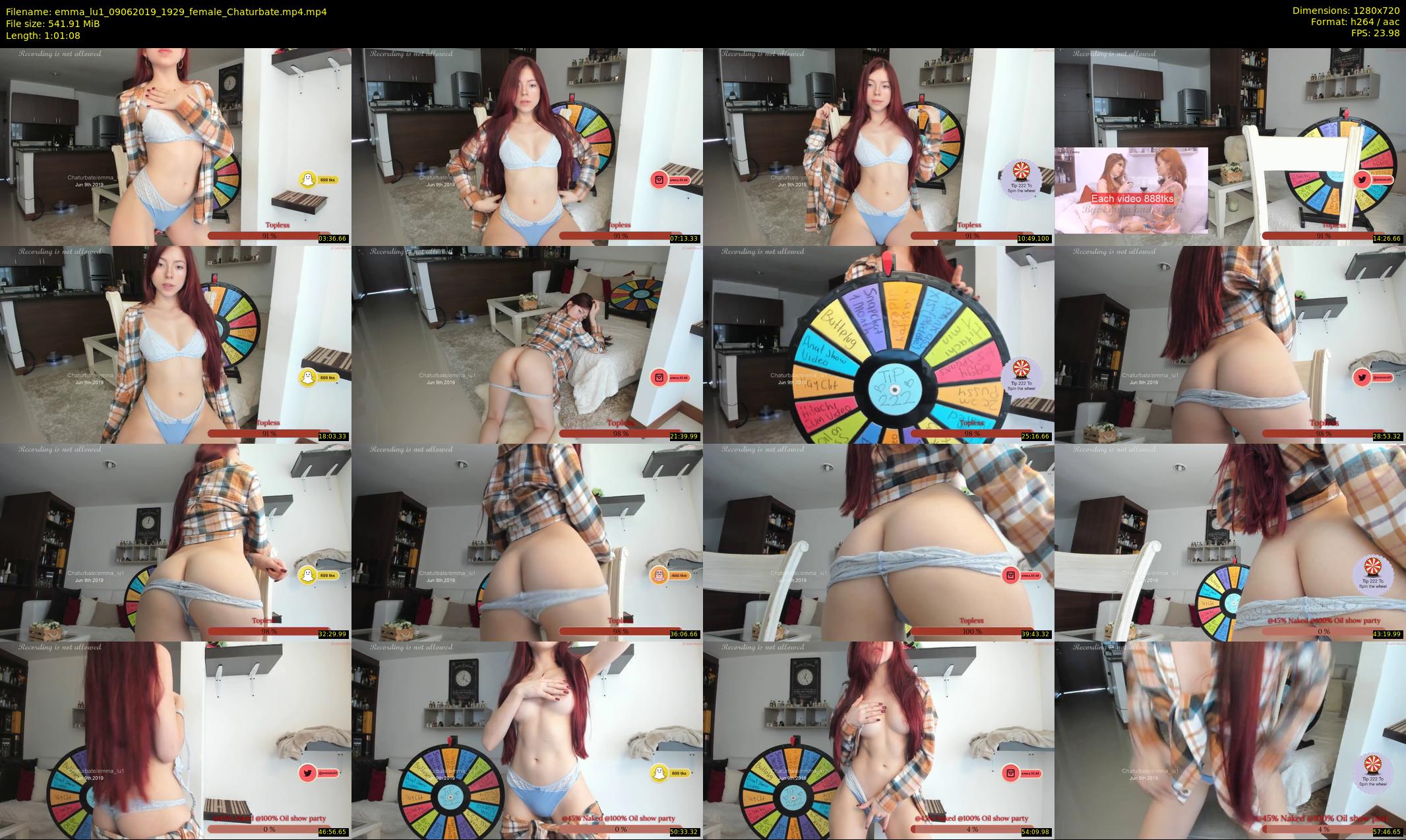 emma_lu1 — 62 minute Chaturbate female cam show recording, 720p, Jun 9, 2019